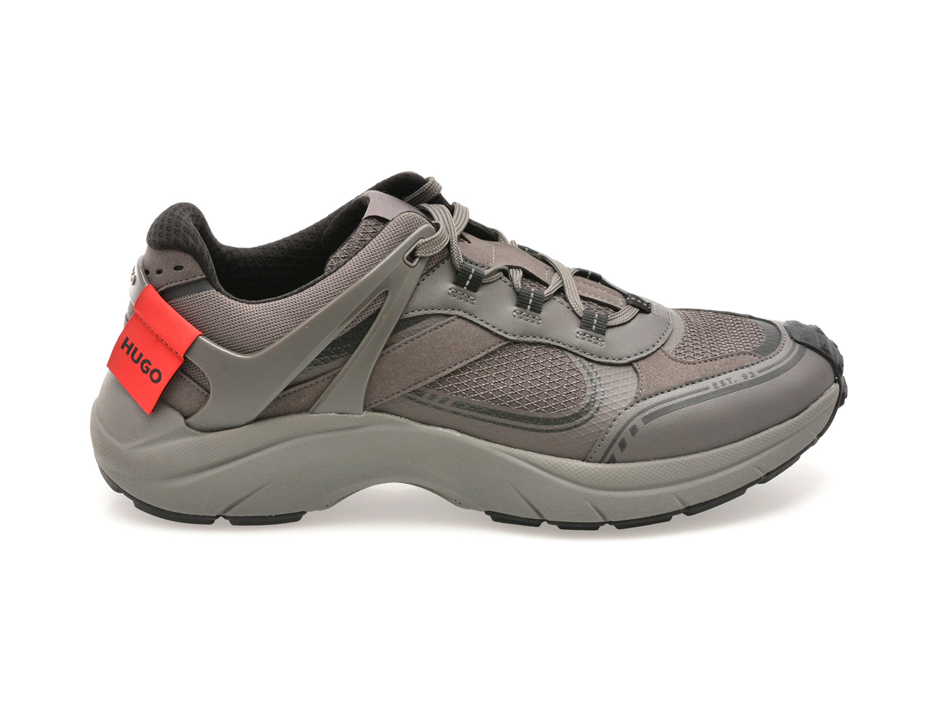 Pantofi sport HUGO gri, 8581, din material textil