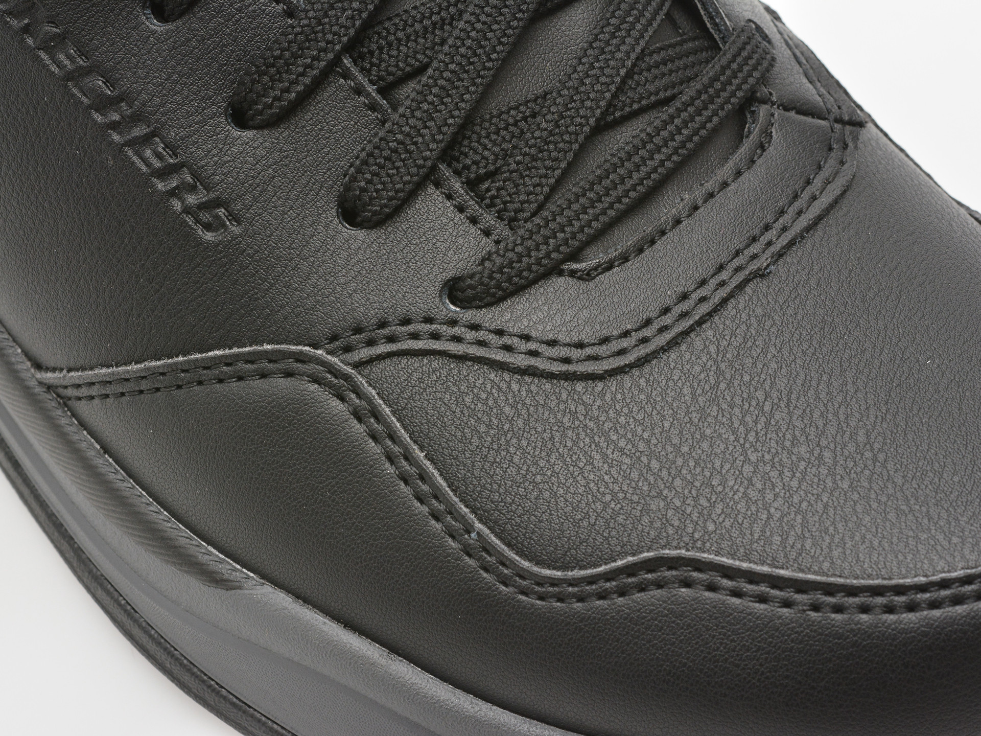 Pantofi sport SKECHERS negri, BENAGO, din piele naturala