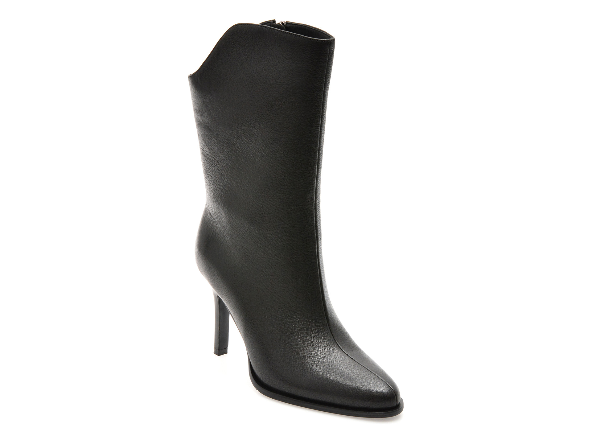Botine elegante EPICA negre, 2445F, din piele naturala
