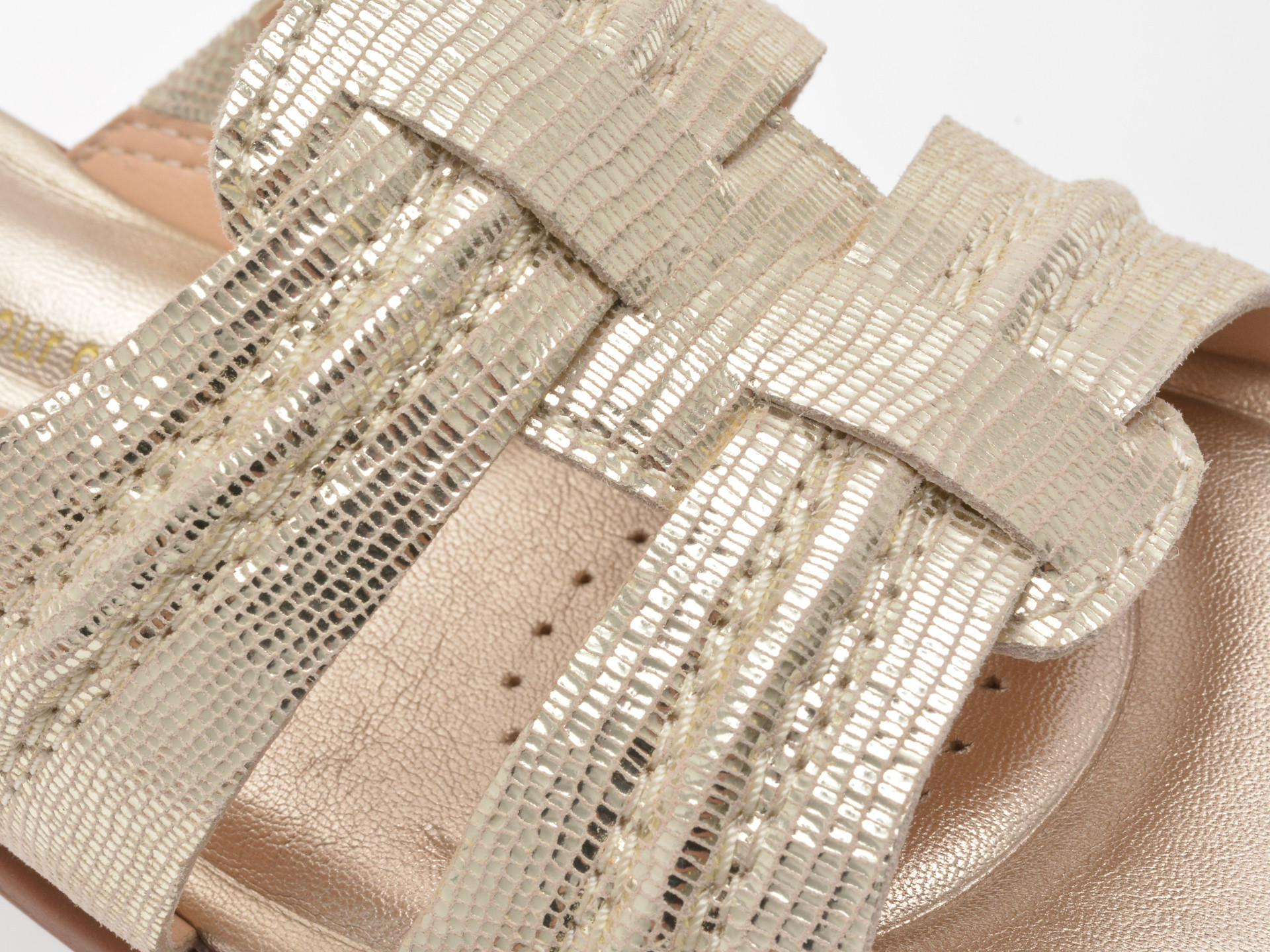 Papuci CLARKS argintii, ARIANY MULE, din piele naturala