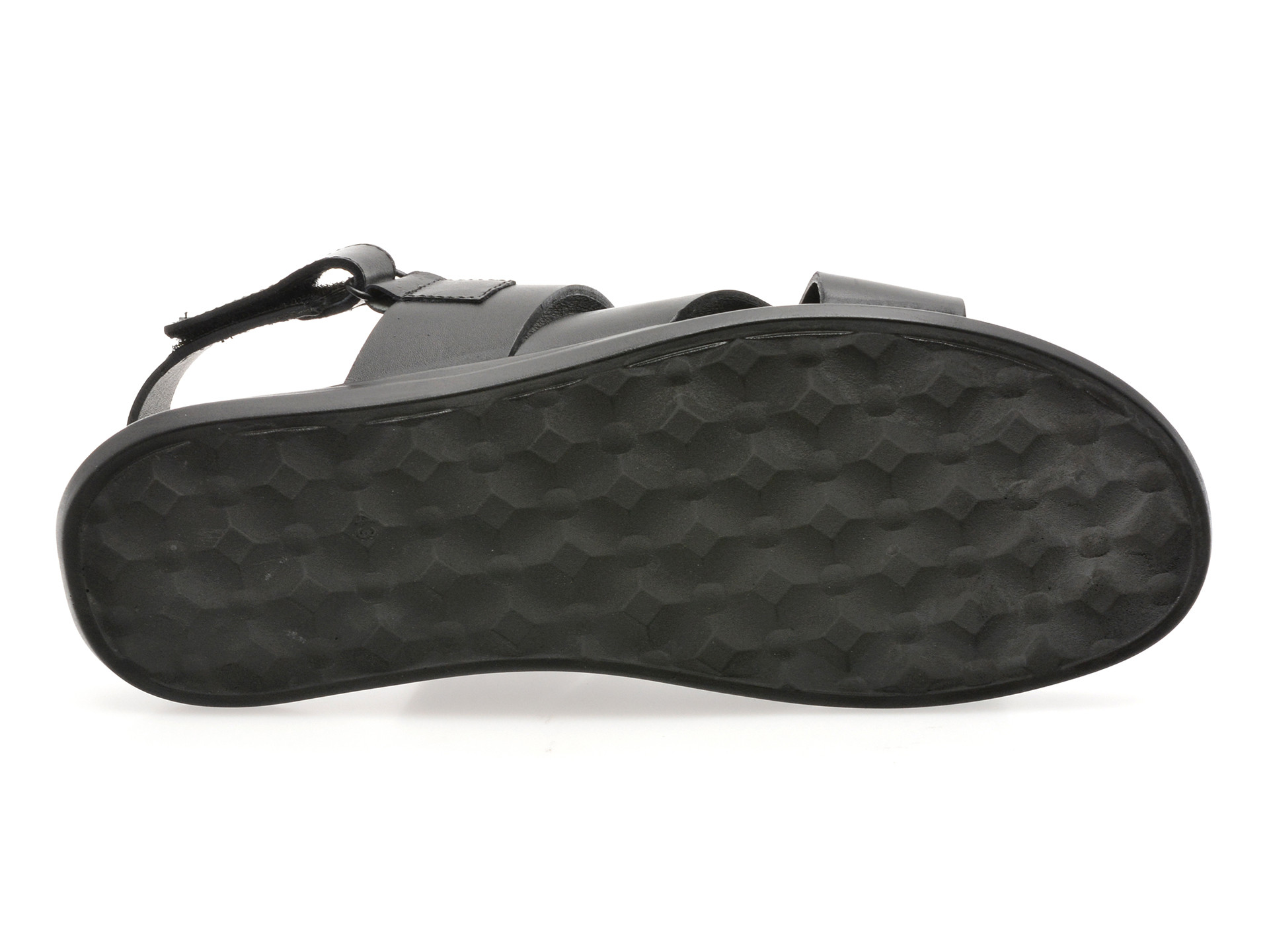 Sandale OTTER negre, AL400, din piele naturala