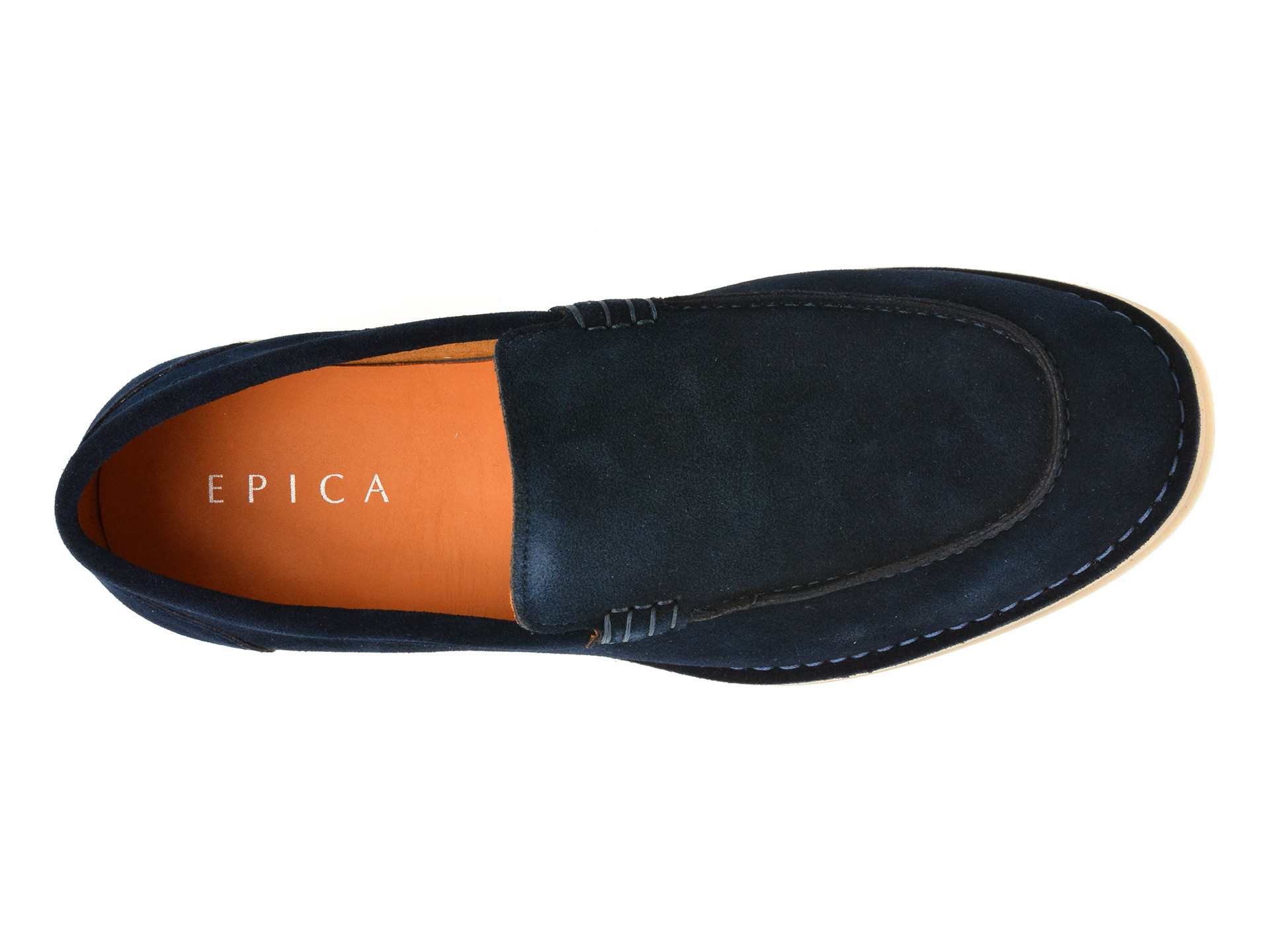 Mocasini EPICA bleumarin, B463G48, din piele intoarsa