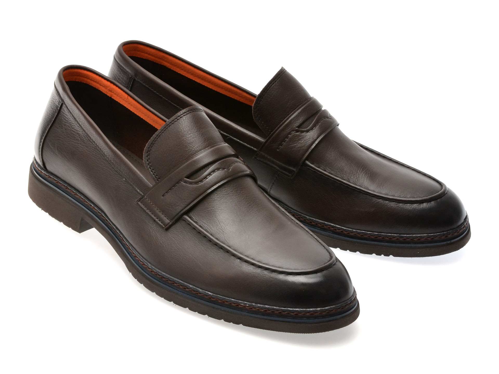 Mocasini eleganti EPICA maro, QA82AB, din piele naturala