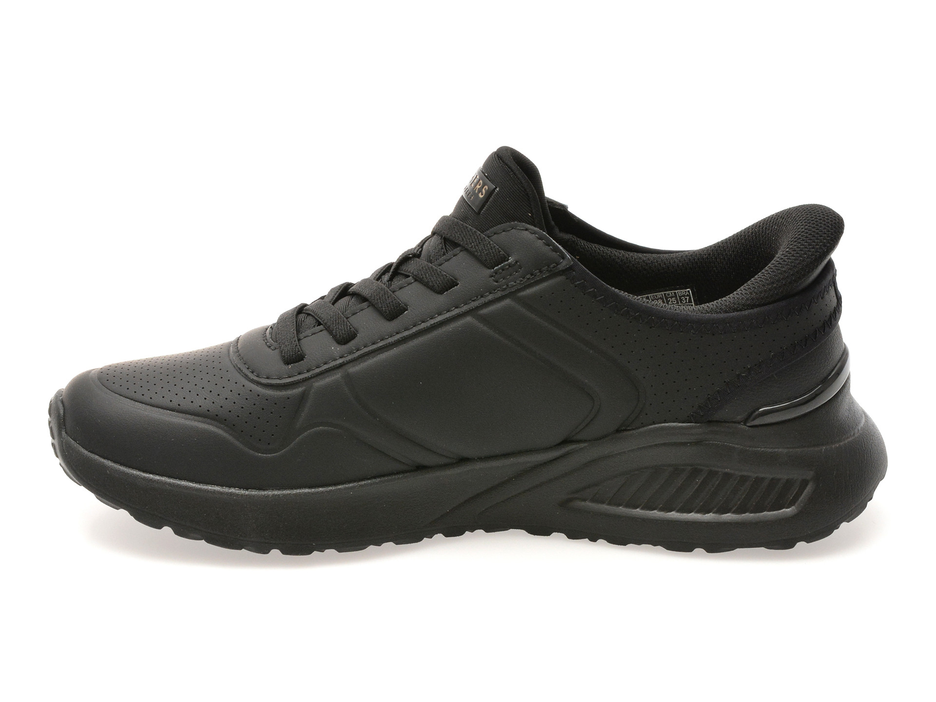 Pantofi sport SKECHERS negri, UNO LITE, din piele ecologica