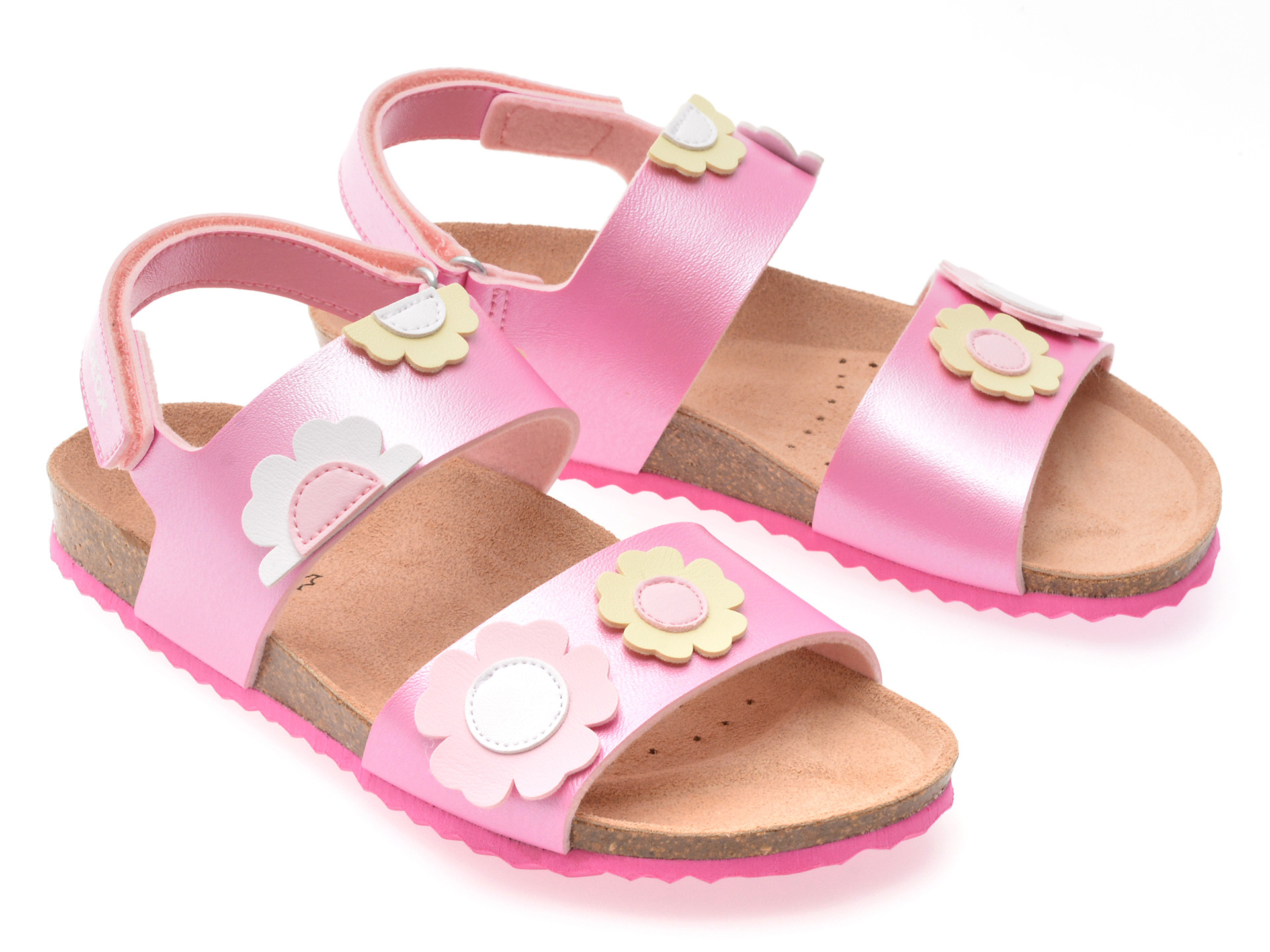 Sandale GEOX roz, J558MD, din piele ecologica