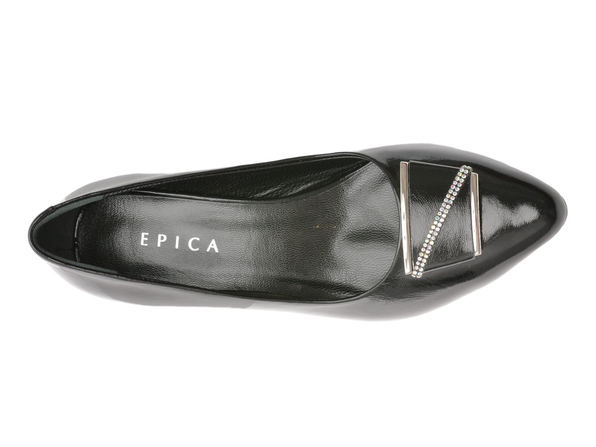 Pantofi EPICA negri, 619230, din piele naturala lacuita