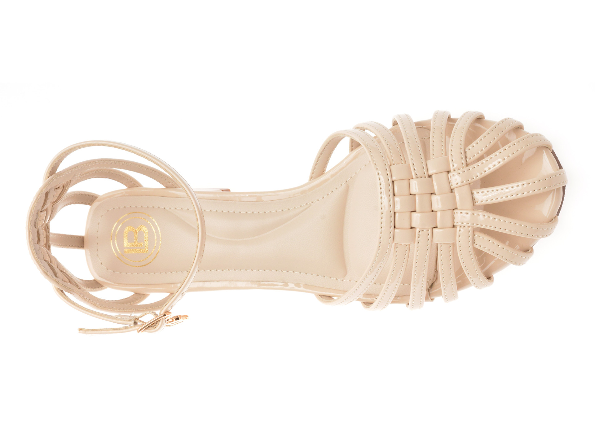 Sandale LAURA BIAGIOTTI bej, 9031, din piele ecologica