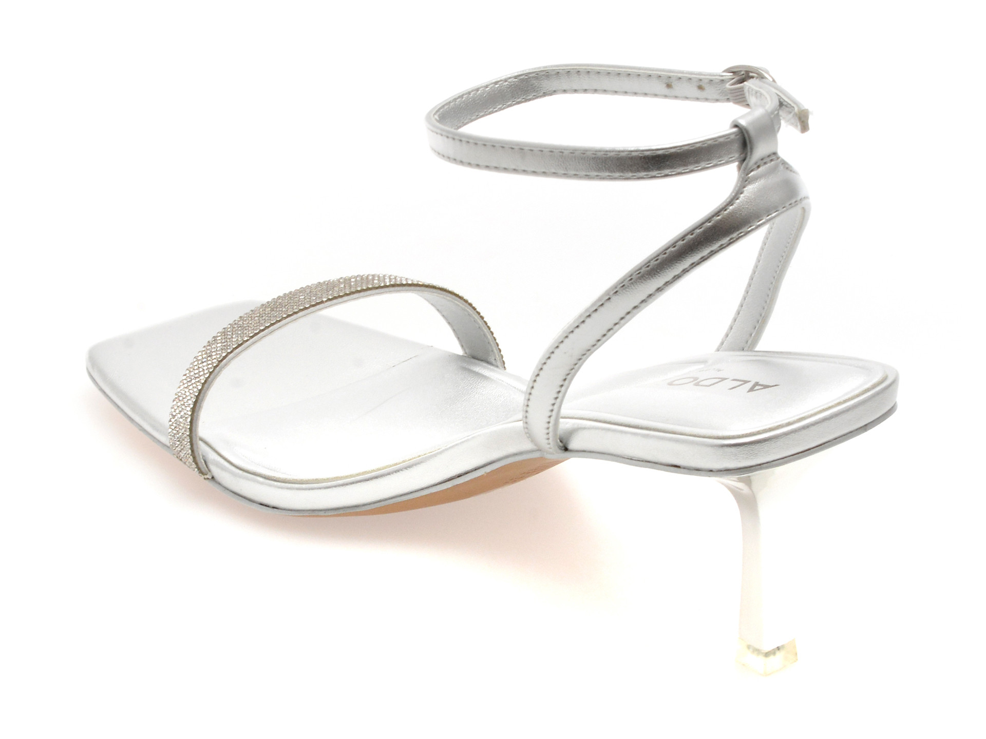 Sandale elegante ALDO argintii, KIRRI 040, din piele ecologica