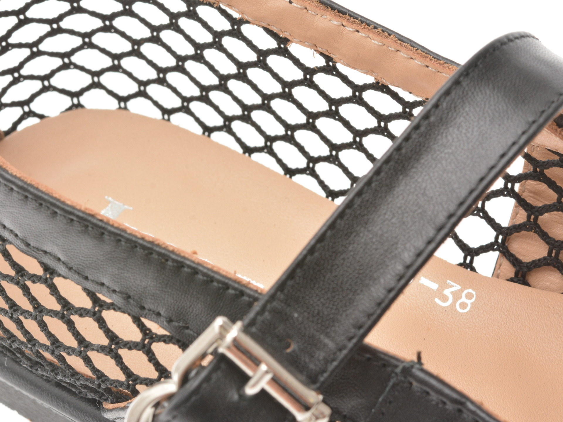 Balerini IMAGE negri, 574316, din material textil