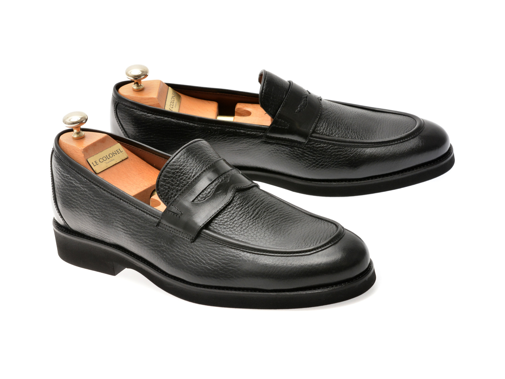 Mocasini eleganti LE COLONEL negri, 48876, din piele naturala