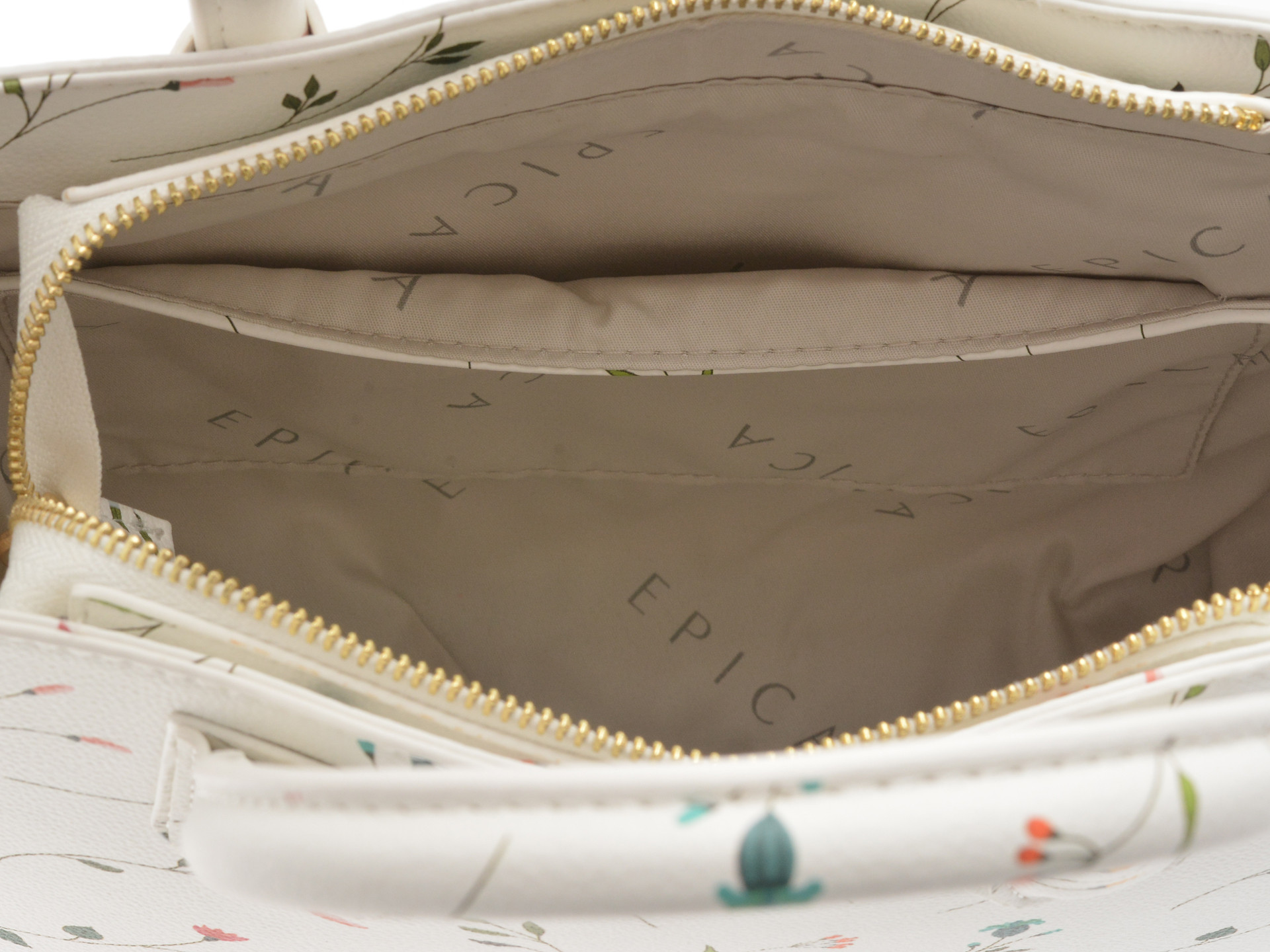 Geanta EPICA alba, 720355L, din piele ecologica