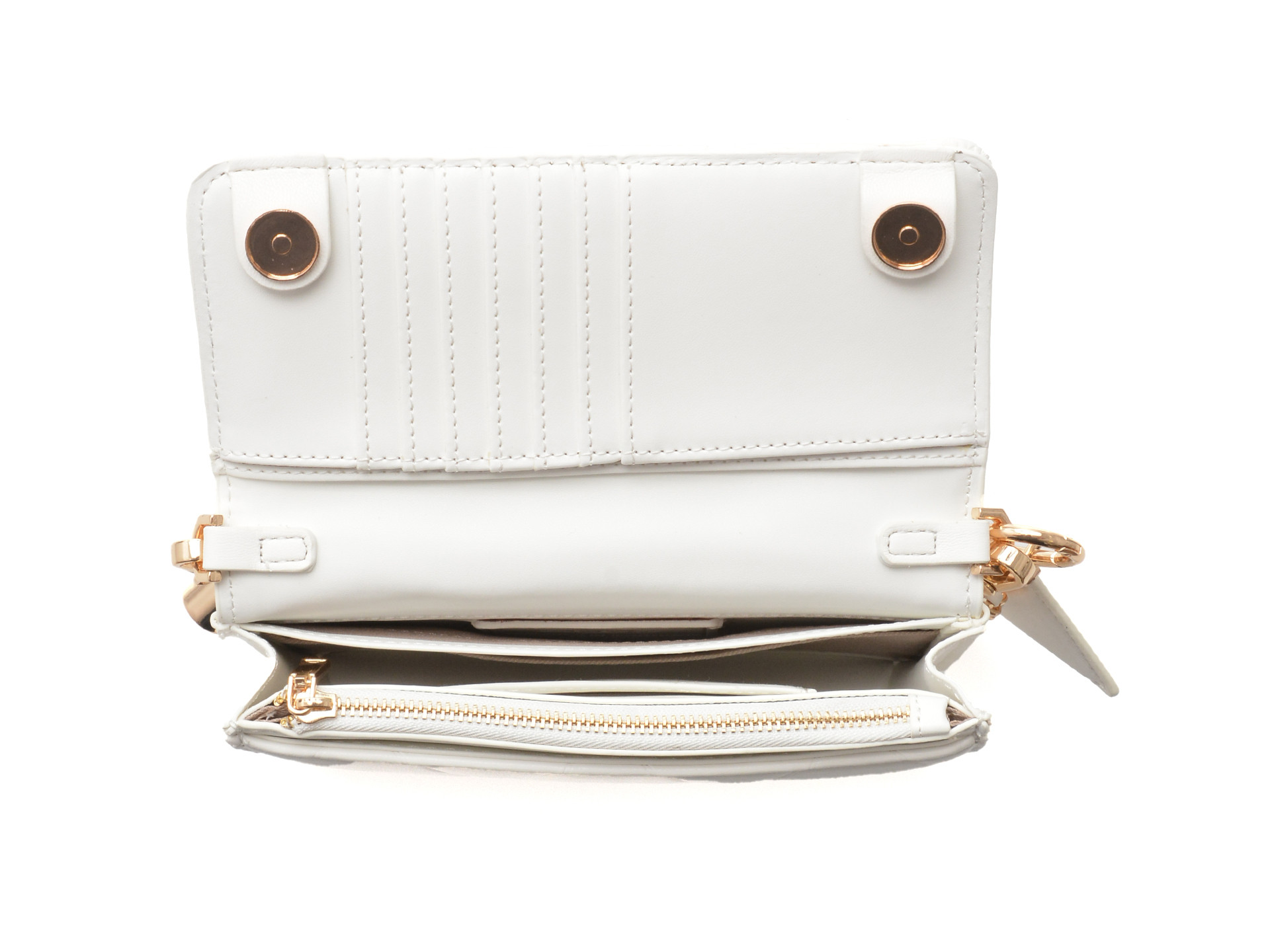 Geanta ALDO alba, FITITALL 100, din piele ecologica