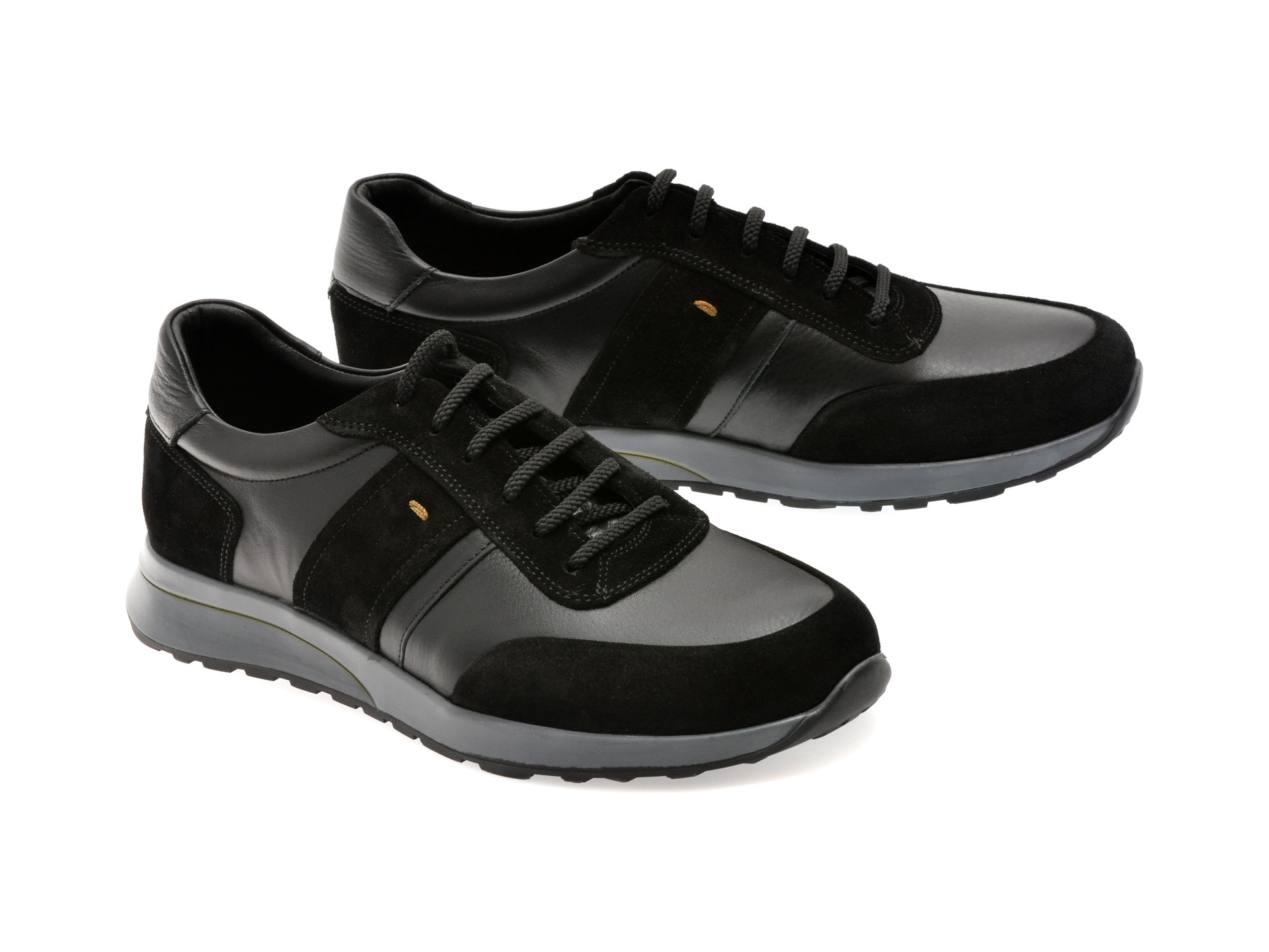 Pantofi sport OTTER negri, 6541, din piele naturala