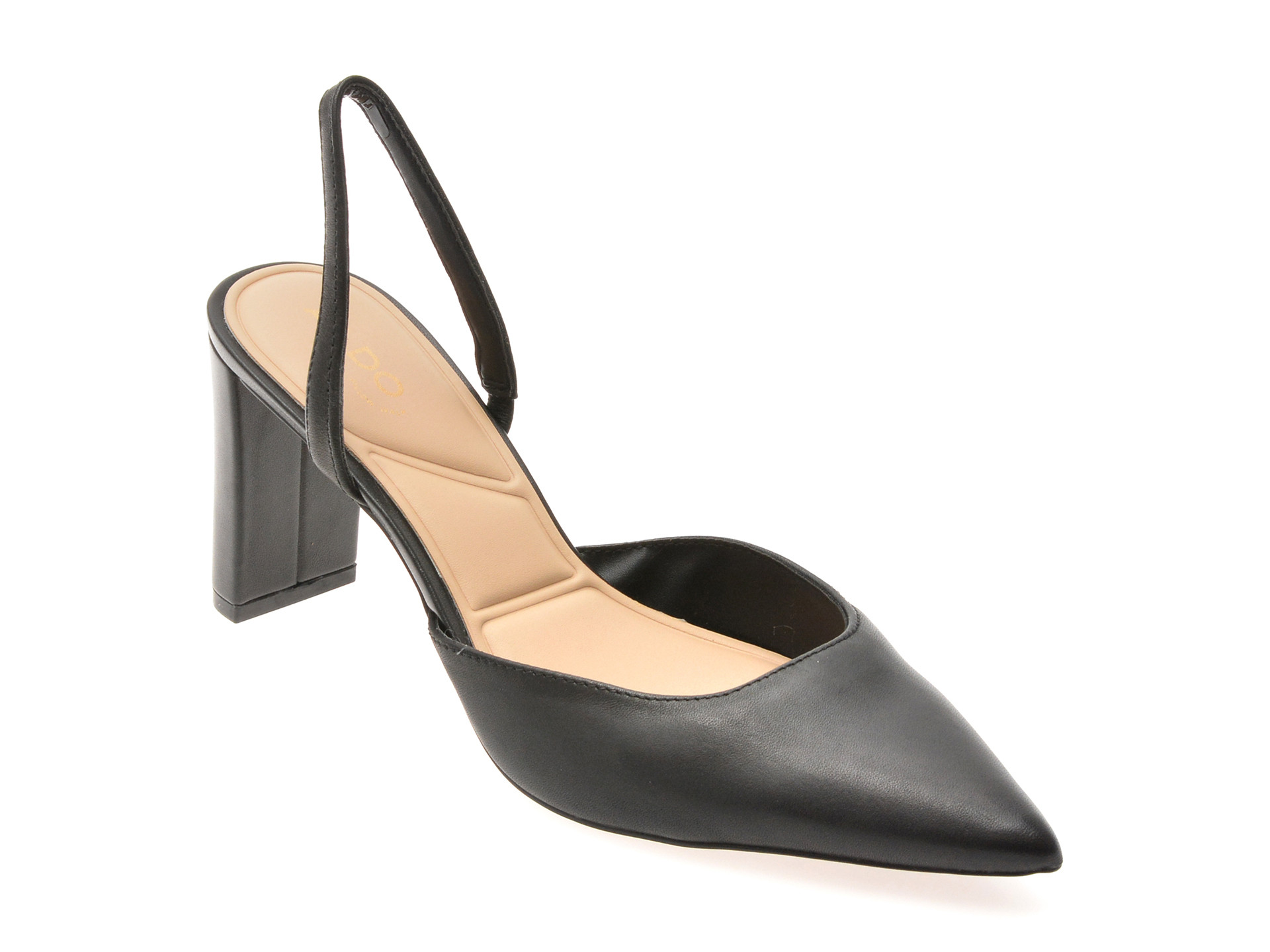Pantofi eleganti ALDO negri, OLAELDAN 001, din piele naturala