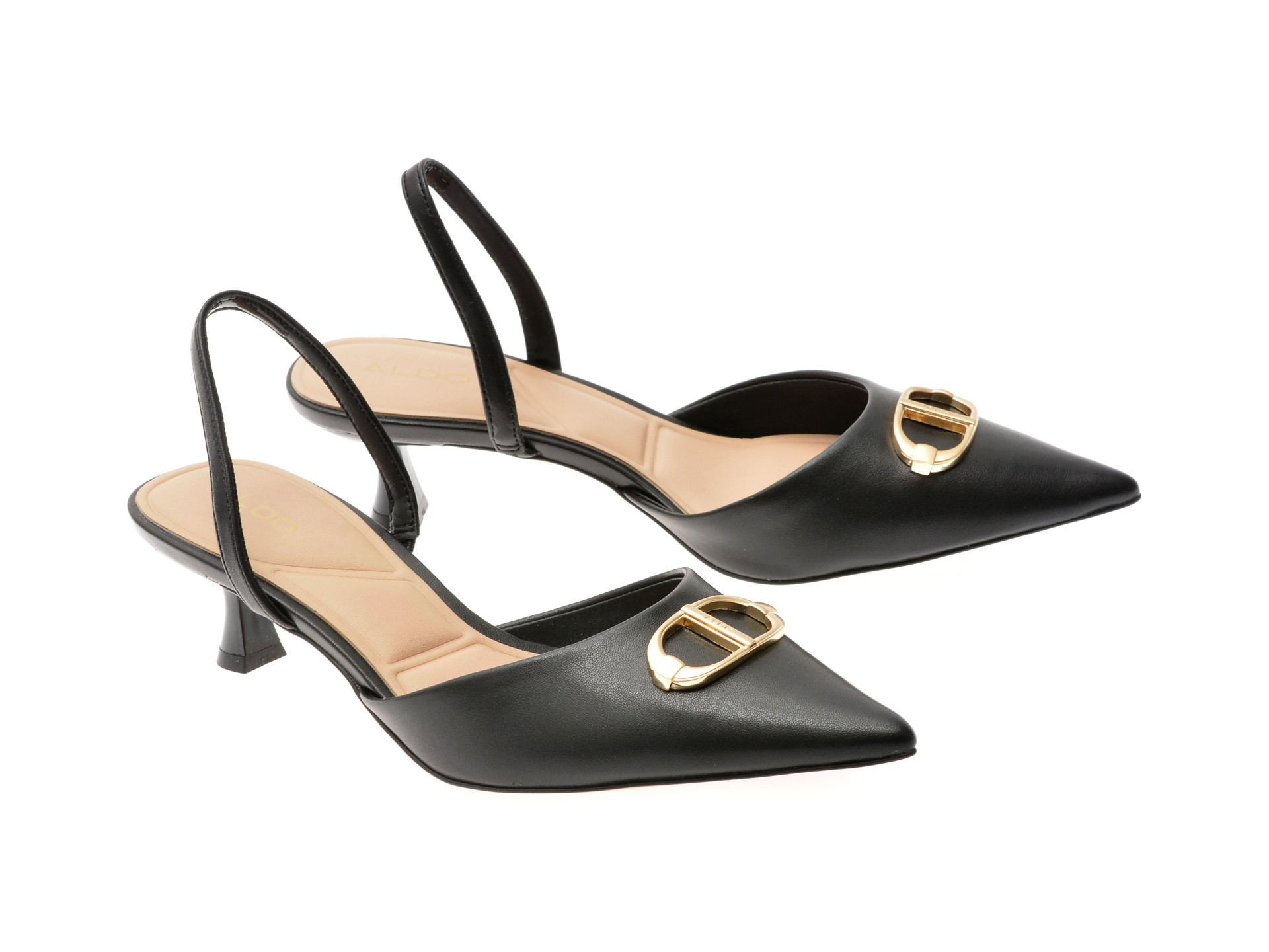 Pantofi eleganti ALDO negri, DELICATE 001, din piele ecologica