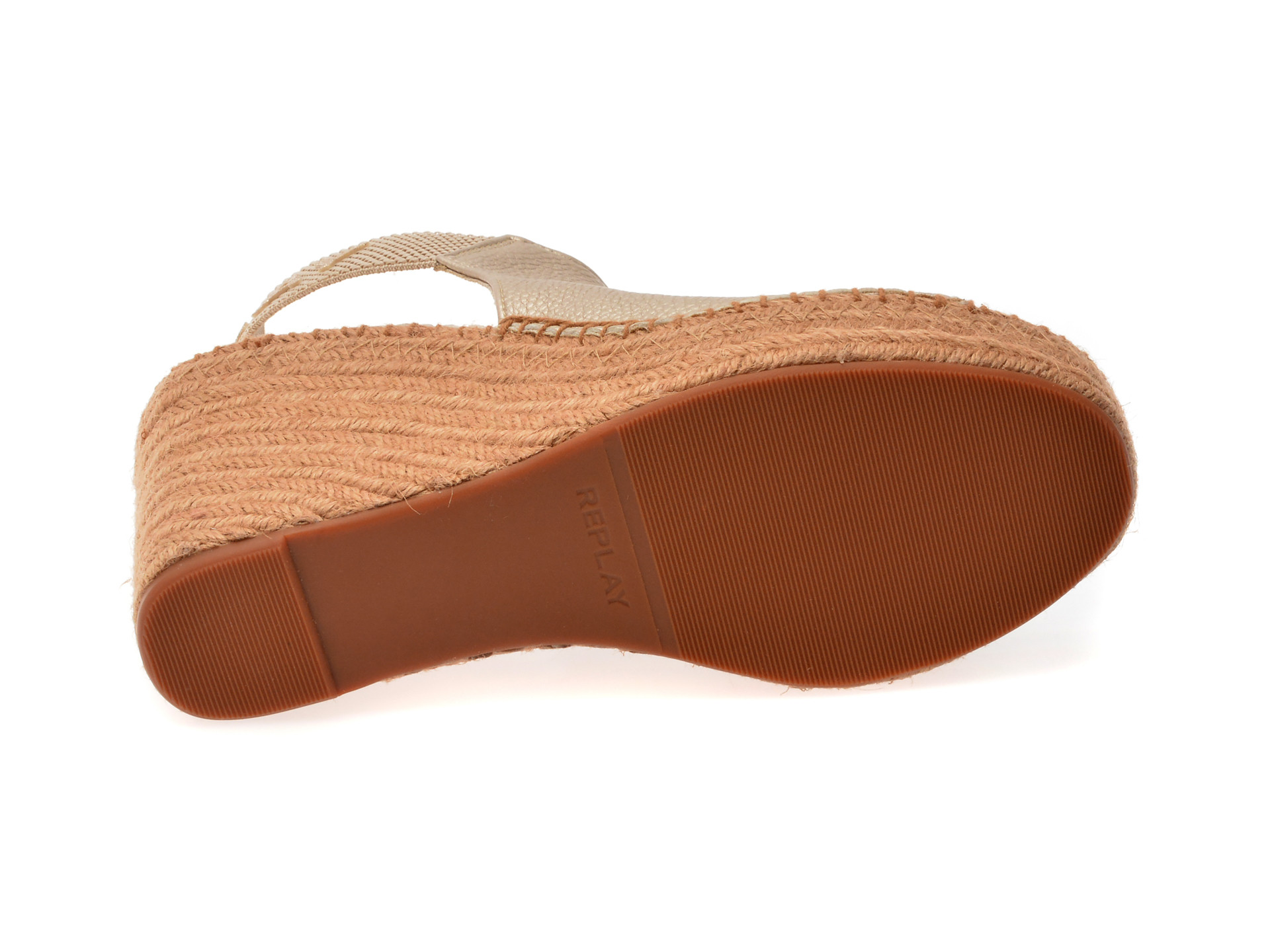 Sandale REPLAY aurii, WP4G08S, din piele ecologica