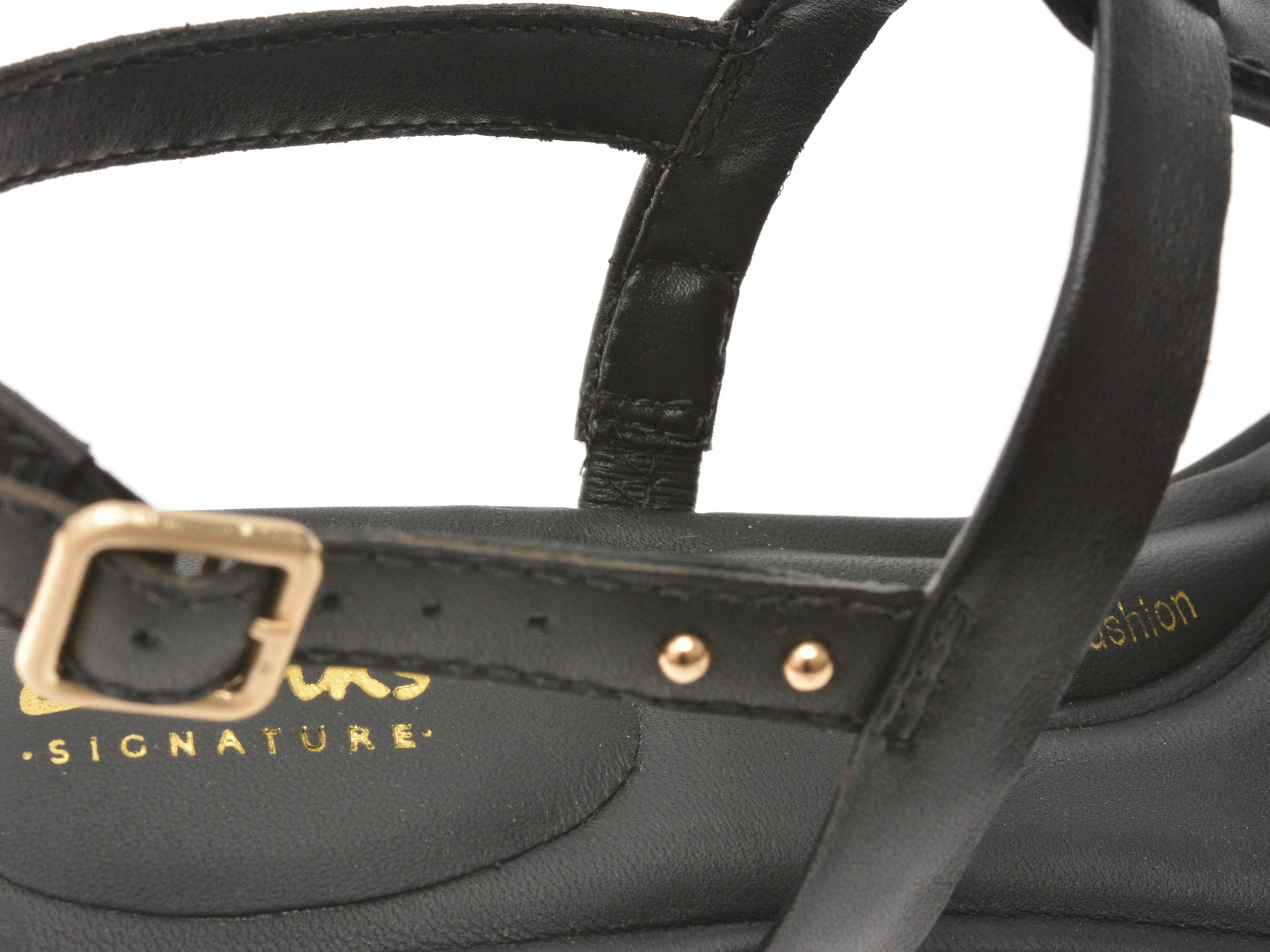 Sandale CLARKS negre, ARIANY SLING, din piele naturala