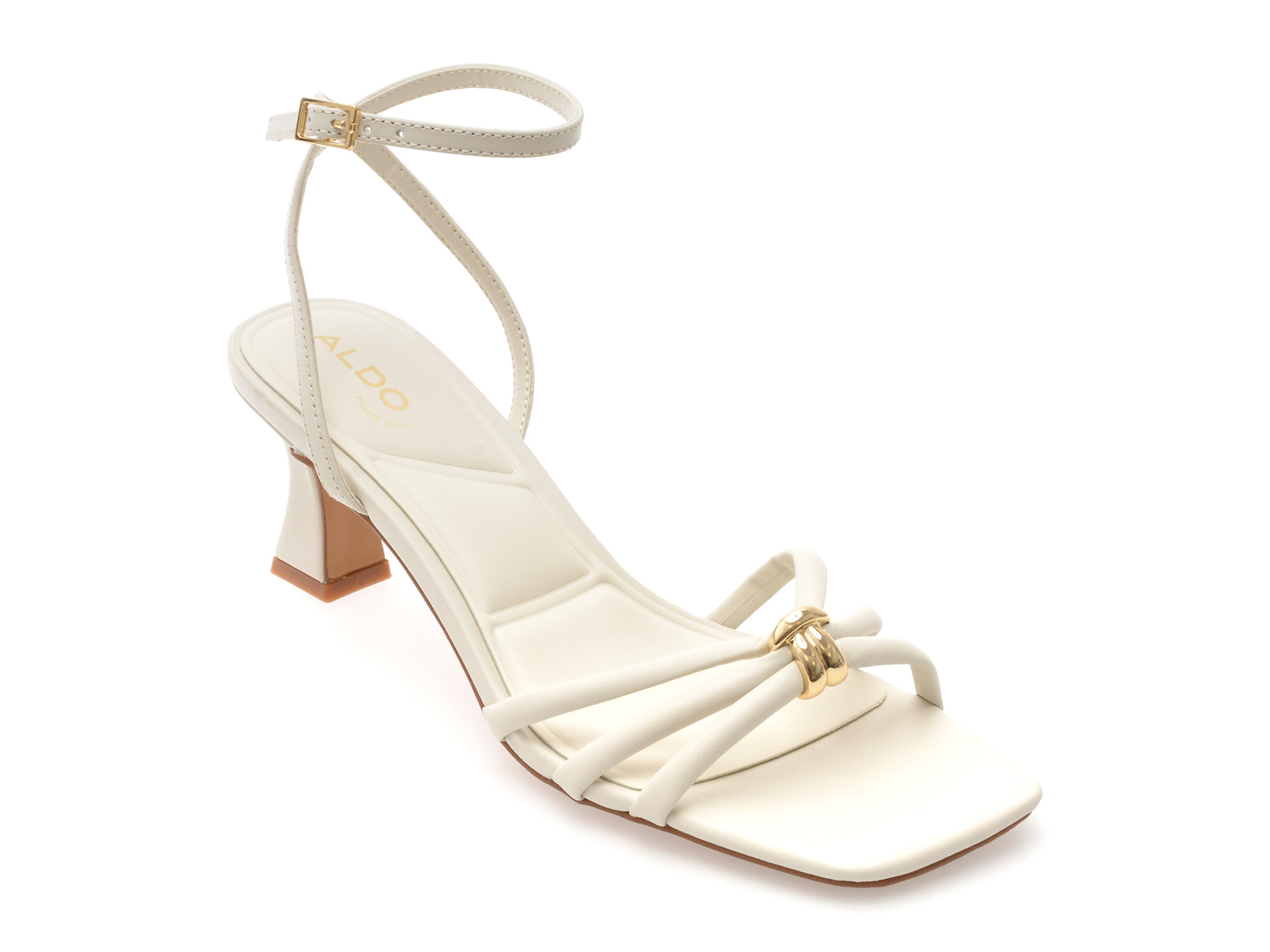 Sandale elegante ALDO albe, KAILAYA 121, din piele naturala