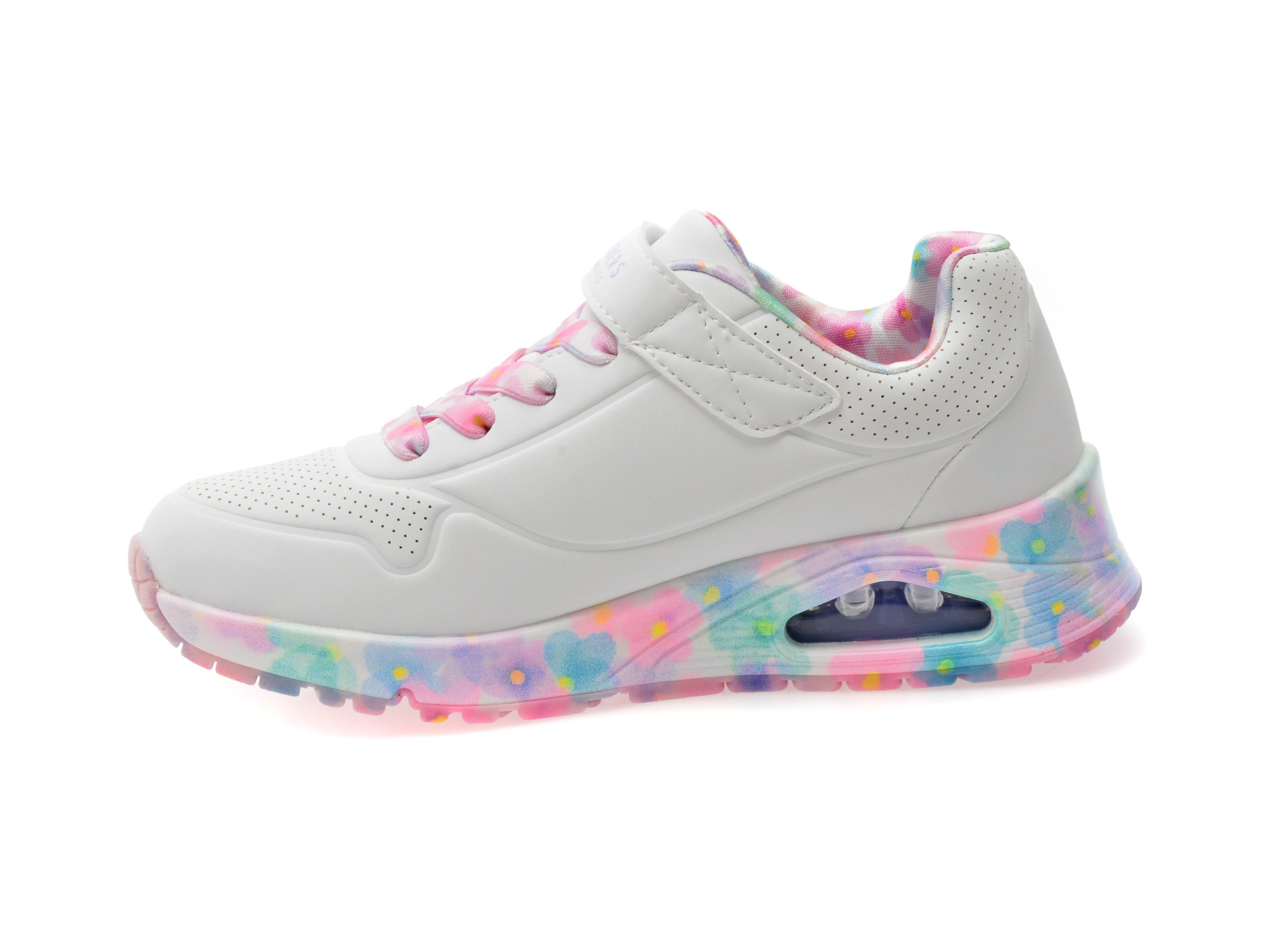 Pantofi sport SKECHERS albi, UNO GEN1, din piele ecologica