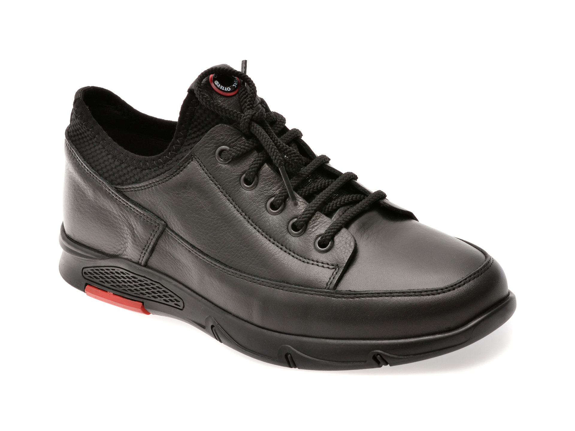 Pantofi sport OTTER negri, CASPER 11, din piele naturala