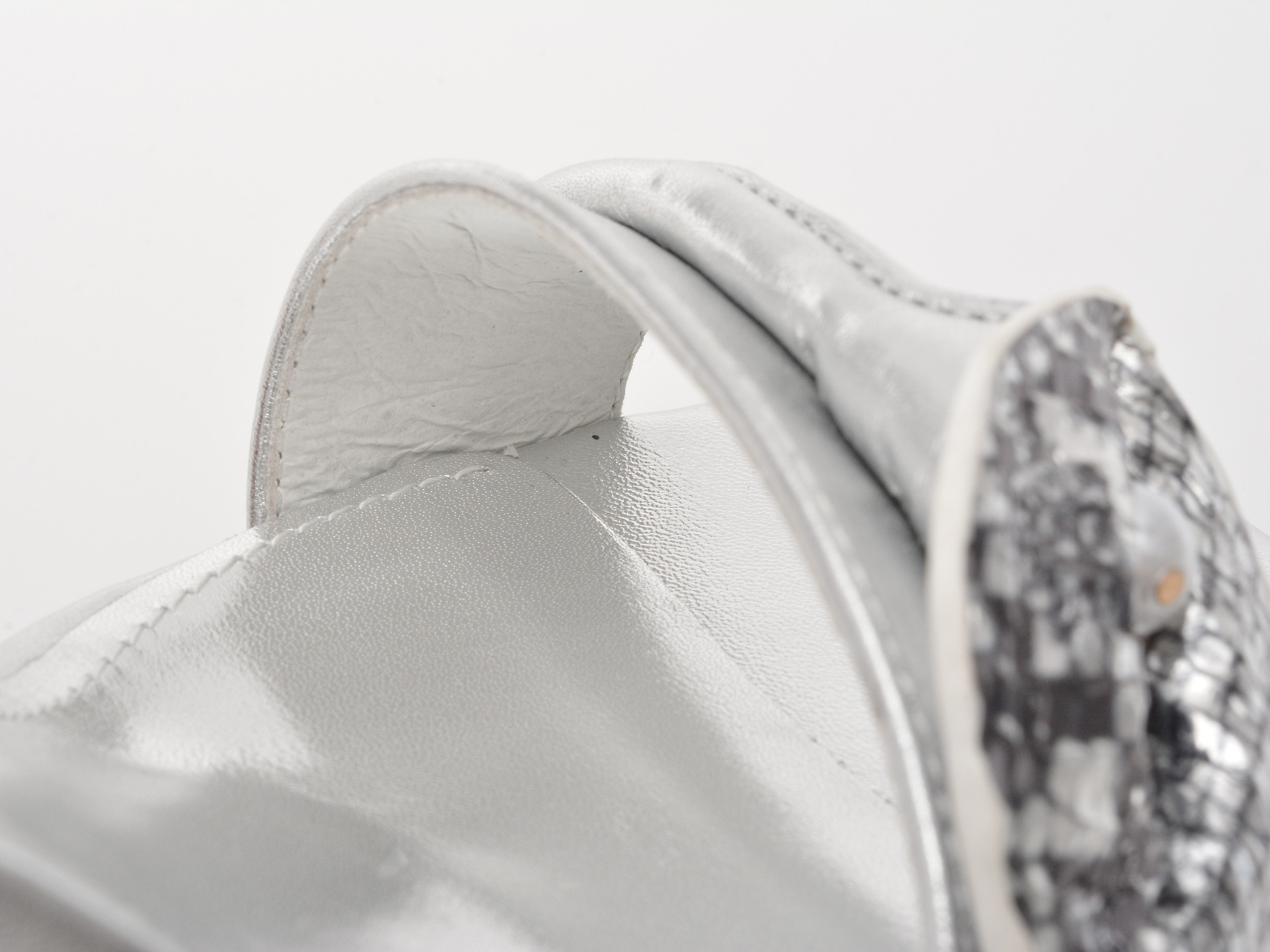 Sandale elegante EPICA argintii, 19162L, din piele naturala