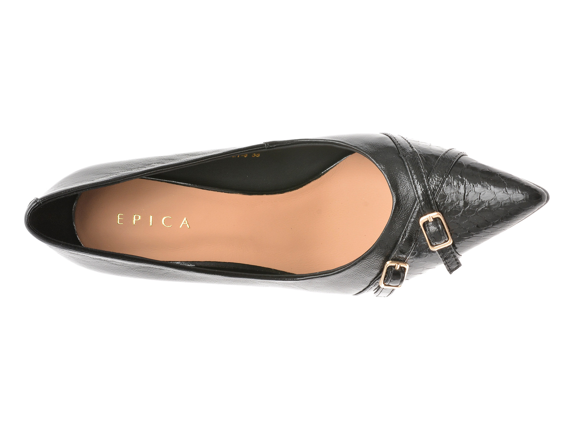 Pantofi eleganti EPICA negri, L5321, din piele naturala