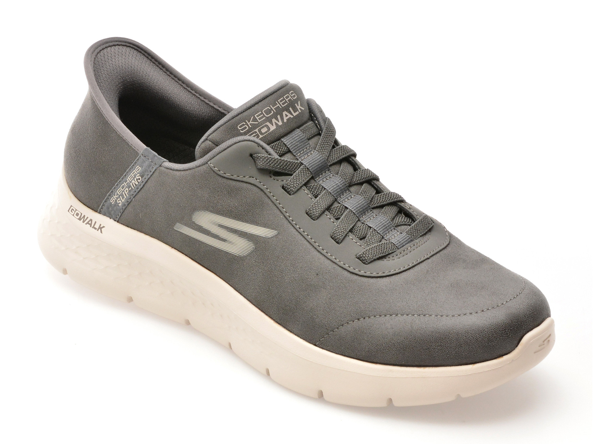 Pantofi sport SKECHERS gri, GO WALK FLEX, din material textil