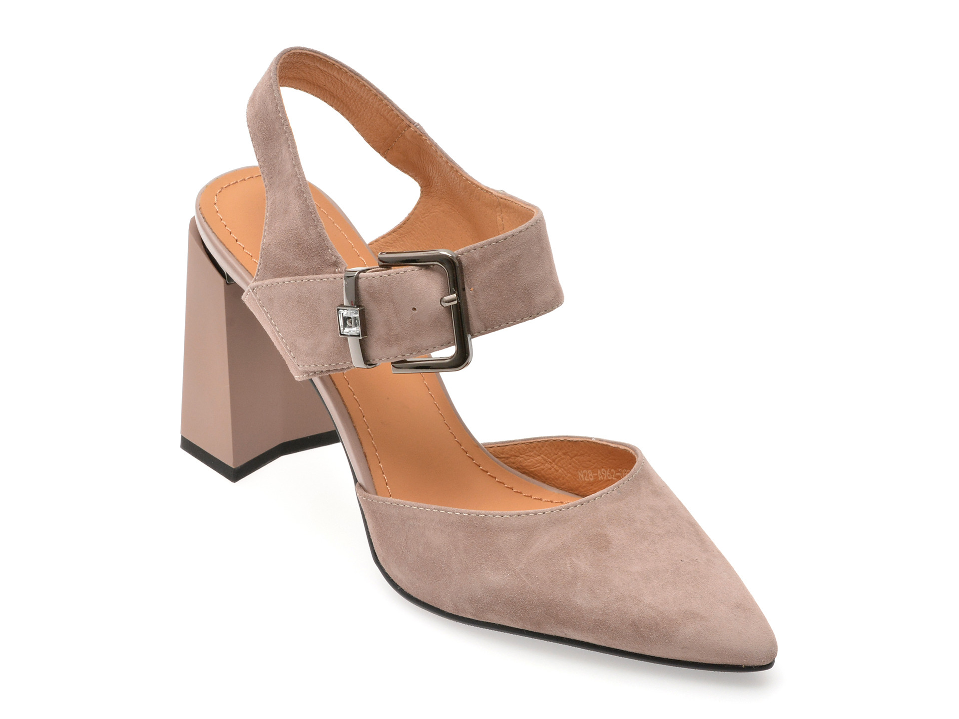 Pantofi EPICA gri, A962, din piele intoarsa