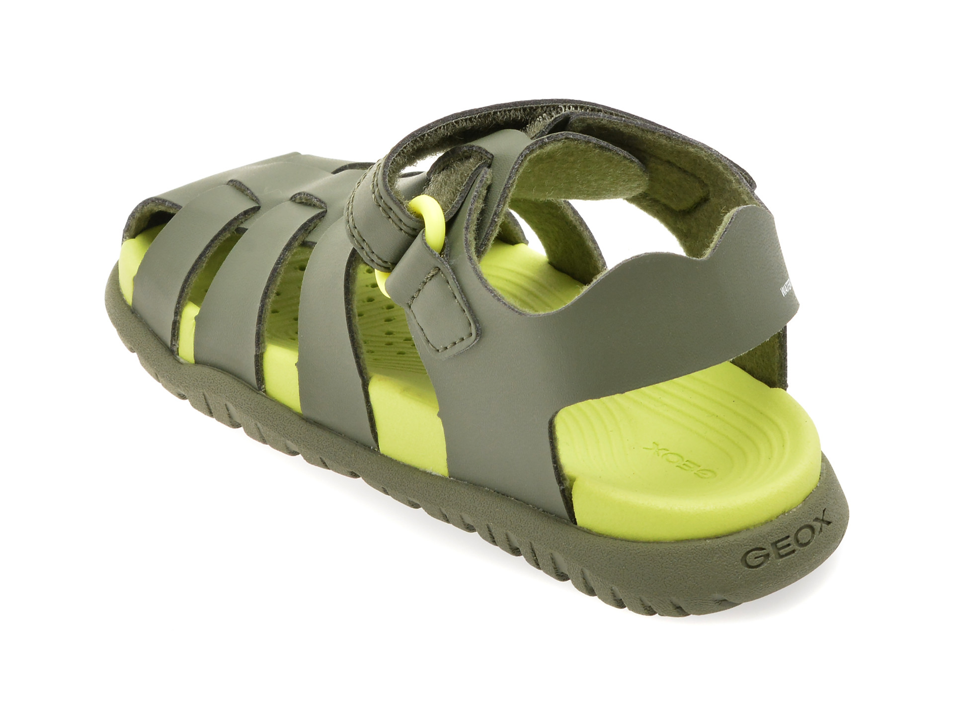 Sandale GEOX verzi, B556AA, din piele ecologica