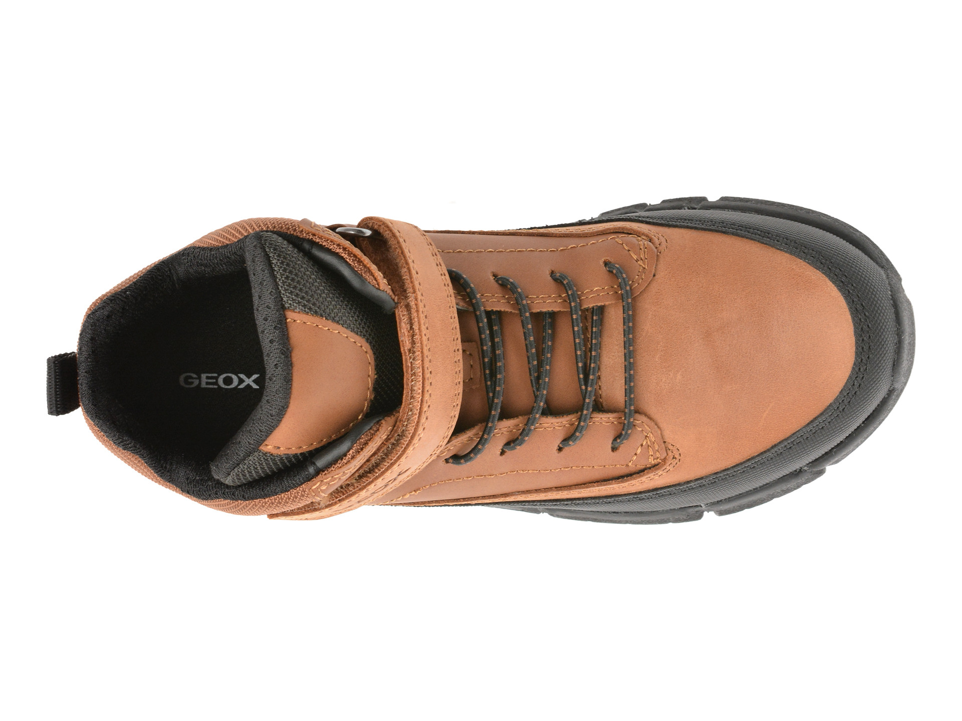 Ghete GEOX maro, J369BA, din piele ecologica