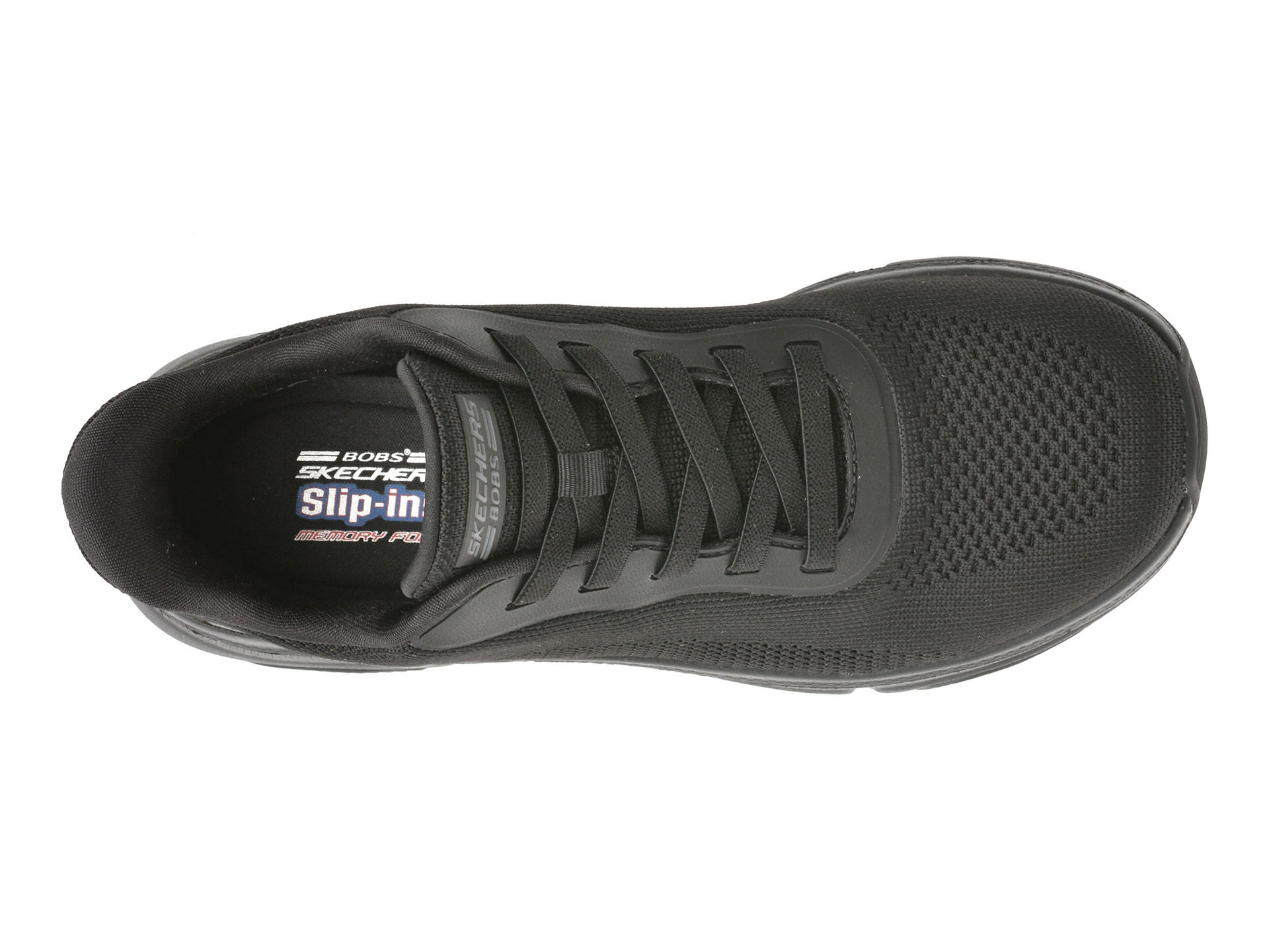 Pantofi sport SKECHERS negri, BOBS SPARROW FLEX, din material textil