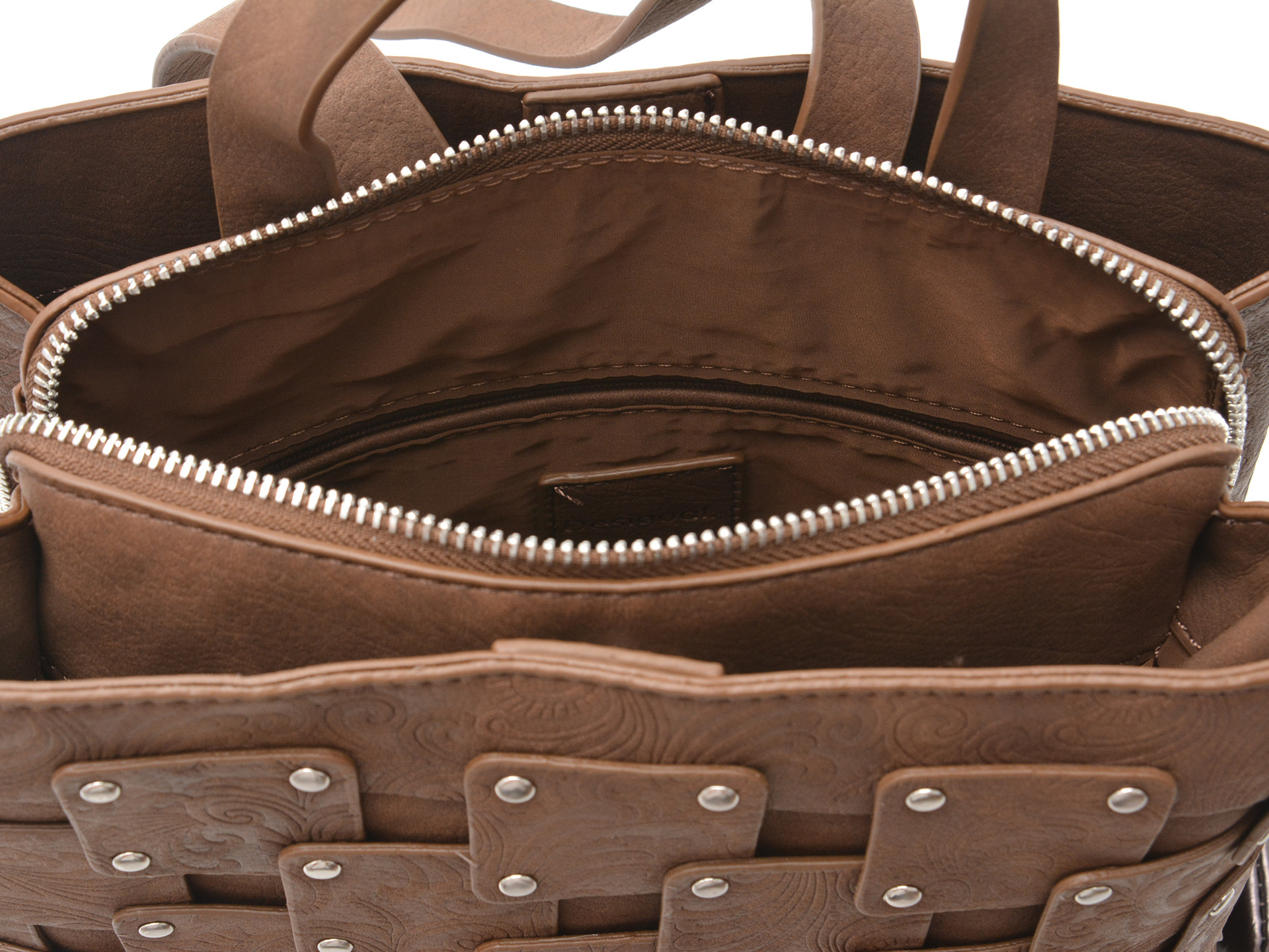 Geanta DESIGUAL maro, WAKP39, din piele ecologica