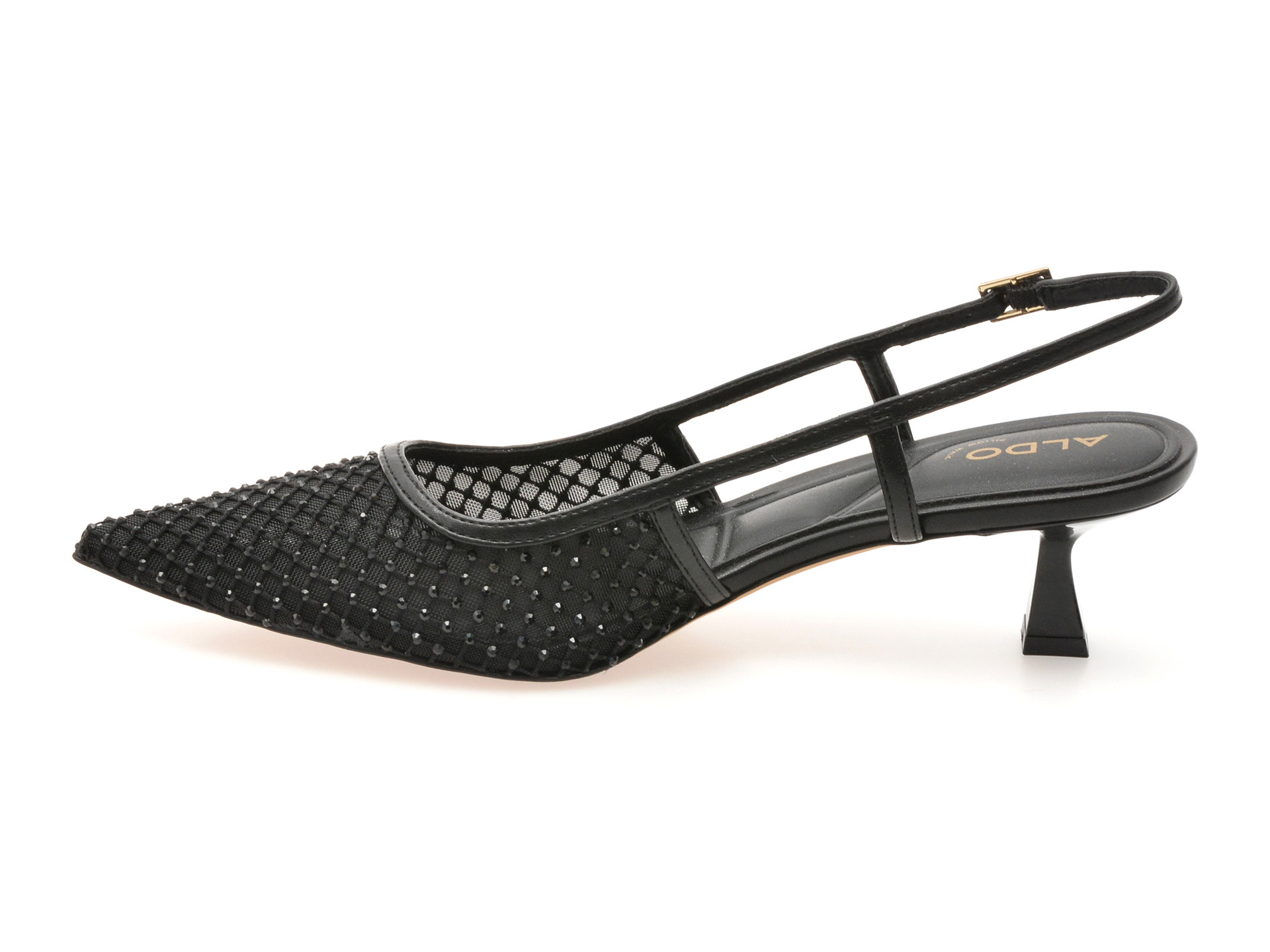Pantofi eleganti ALDO negri, ELEGANT 001, din material textil
