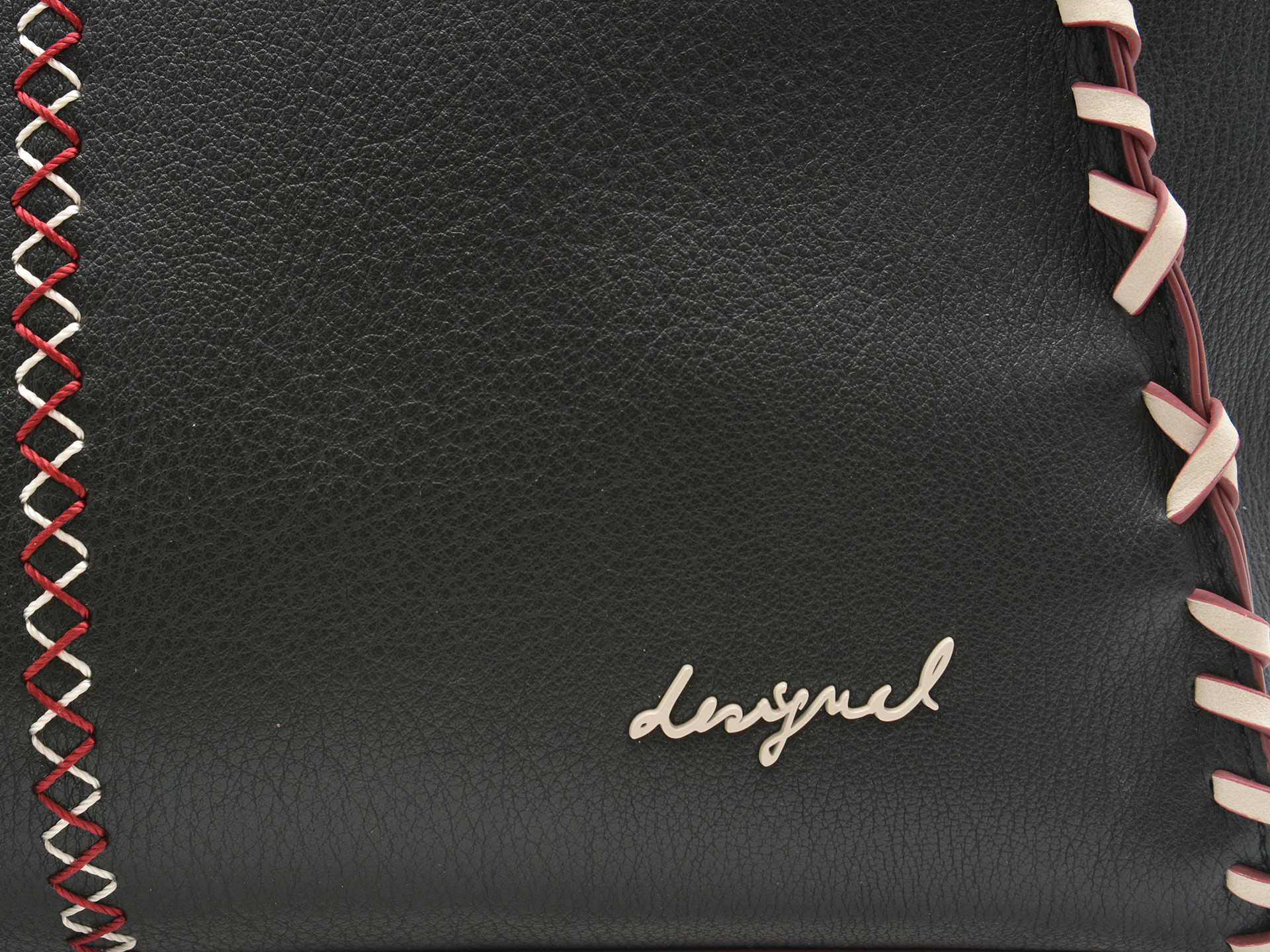 Geanta DESIGUAL neagra, WAXP95, din piele ecologica