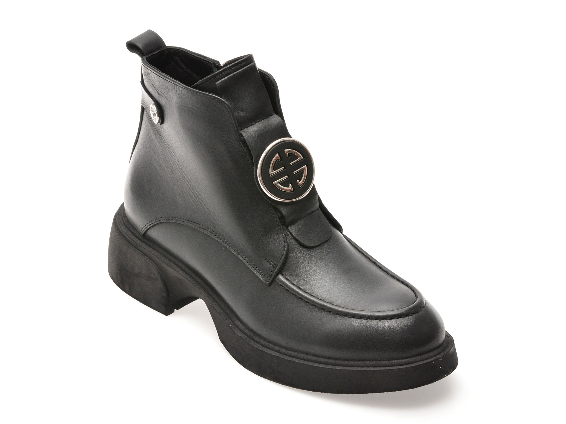 Ghete IMAGE negre, 3695030, din piele naturala