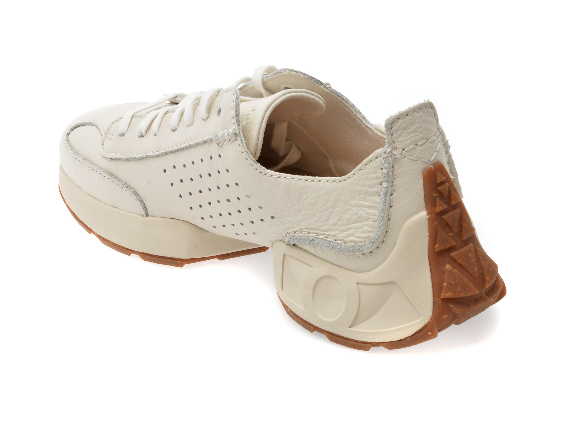 Pantofi sport CLARKS albi, CRAFT SPEED, din piele naturala