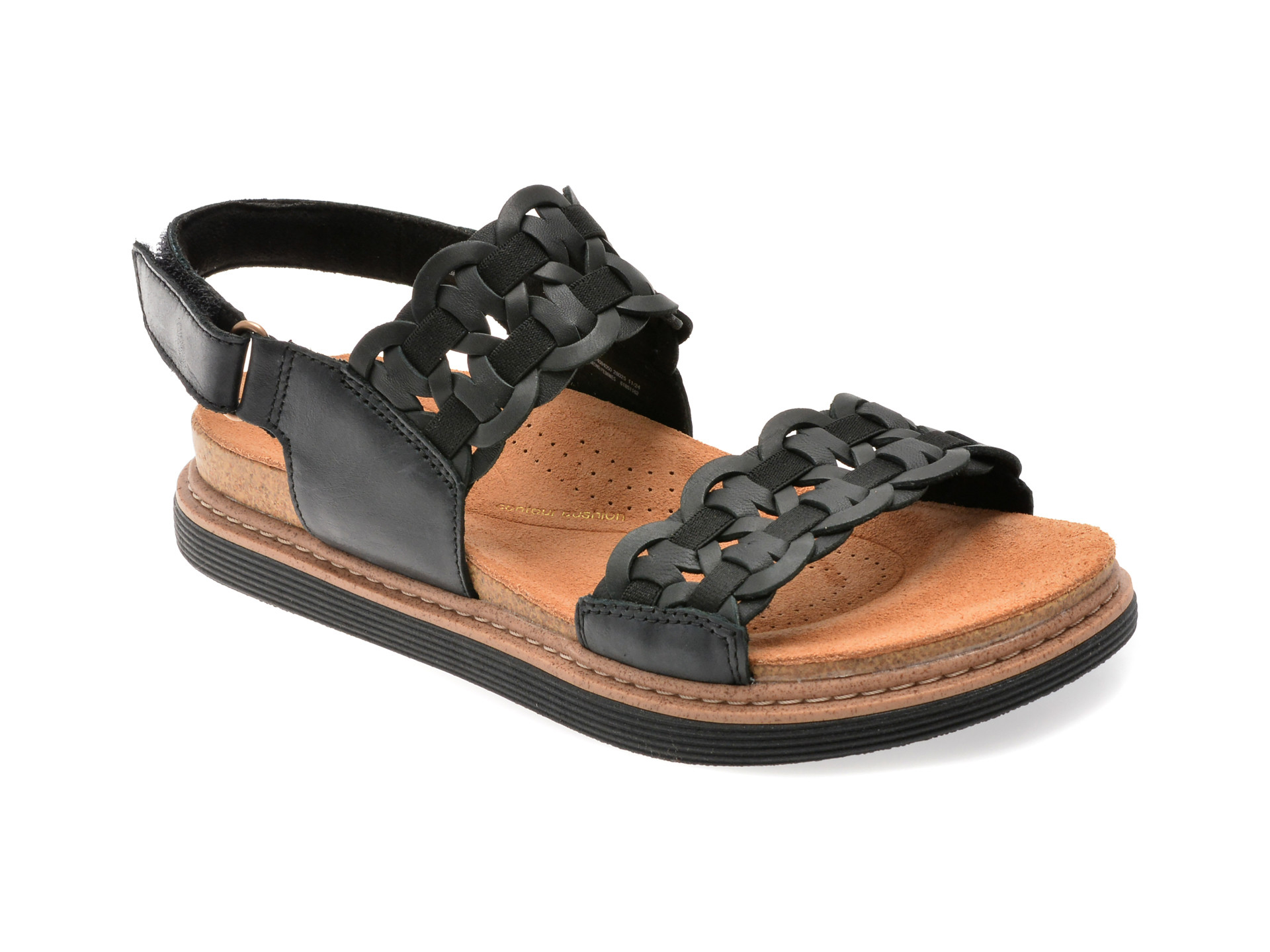 Sandale CLARKS negre, ARWELL GLIDE, din piele naturala