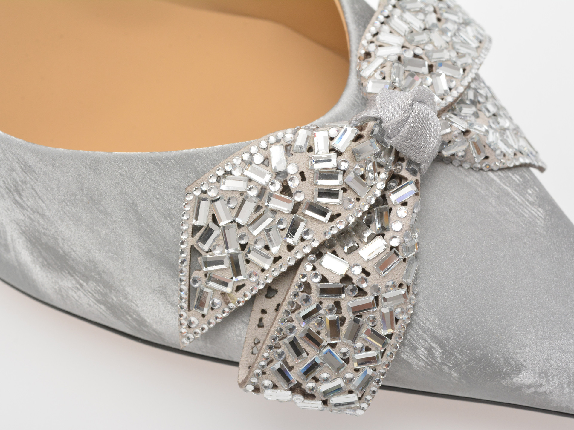 Pantofi eleganti EPICA argintii, 65057, din piele naturala