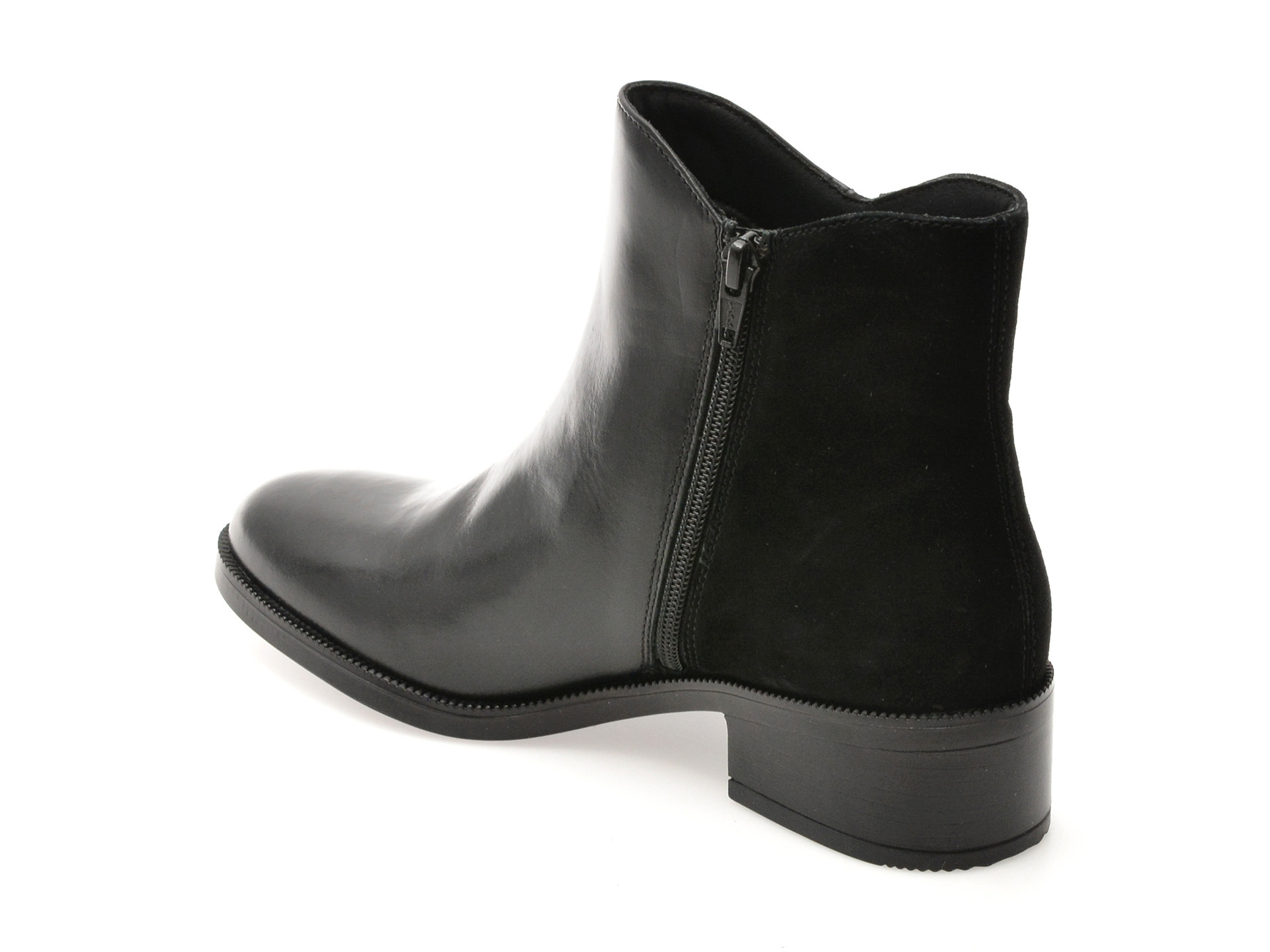 Ghete GEOX negre, D565EE, din piele naturala