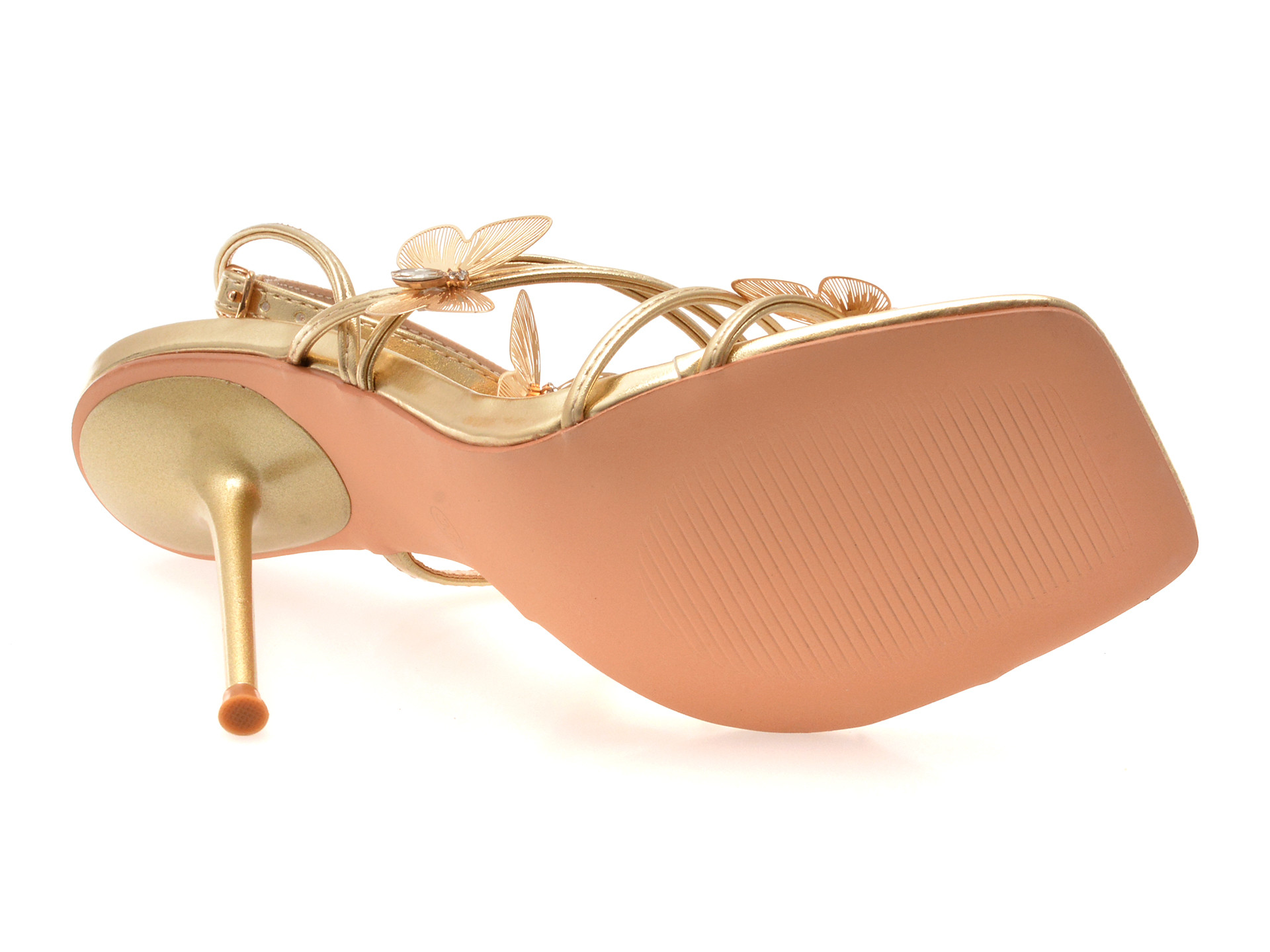 Sandale elegante EPICA aurii, 82964, din piele ecologica