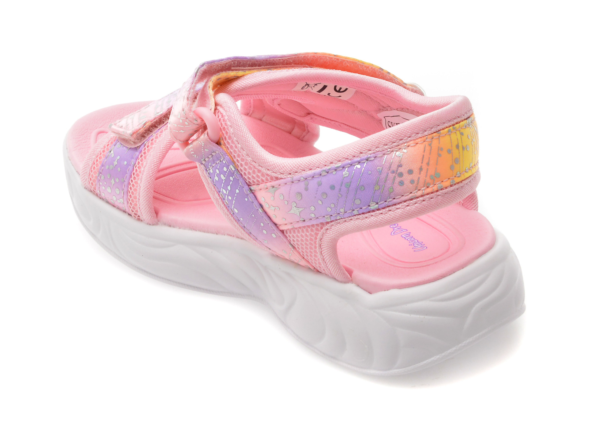 Sandale SKECHERS roz, UNICORN DREAMS, din material textil
