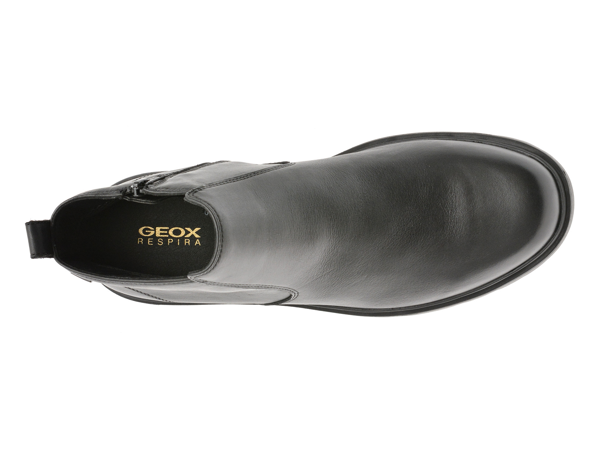 Ghete GEOX negre, U46HNC, din piele naturala