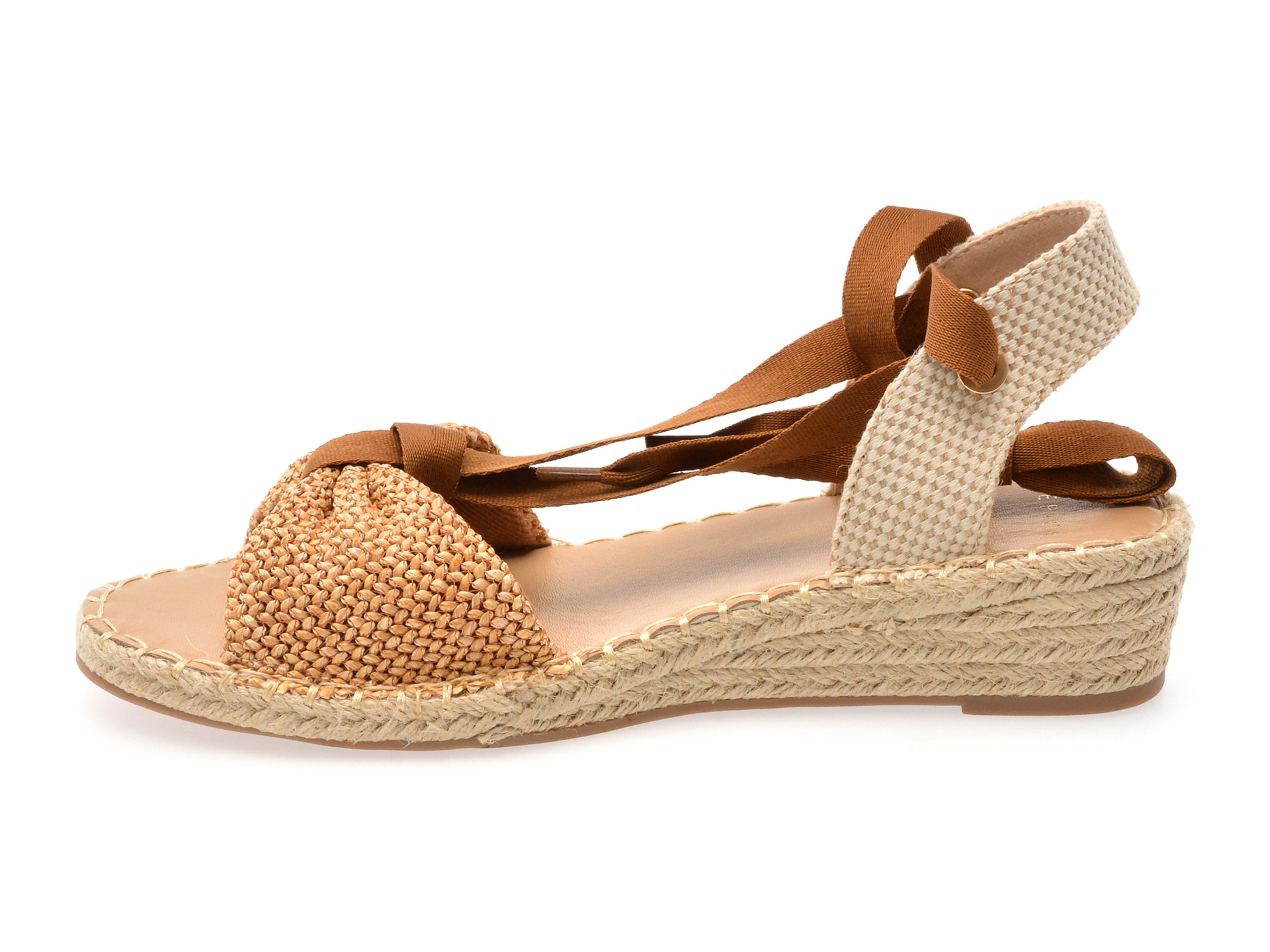 Sandale EPICA maro, 82917, din material textil