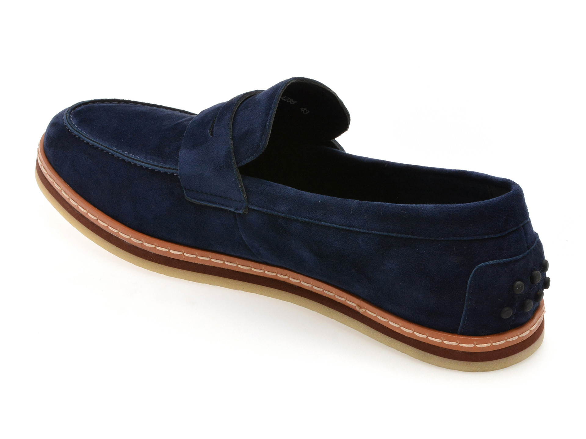 Mocasini eleganti EPICA bleumarin, QA820G, din piele intoarsa