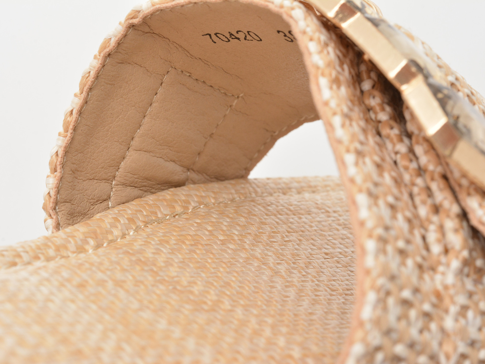 Papuci EPICA bej, 70420, din piele ecologica