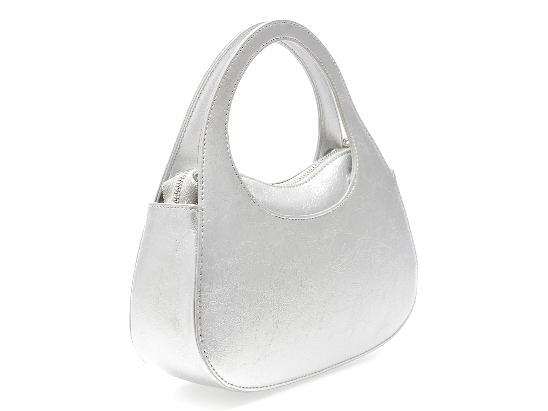 Geanta EPICA argintie, 2662, din piele ecologica