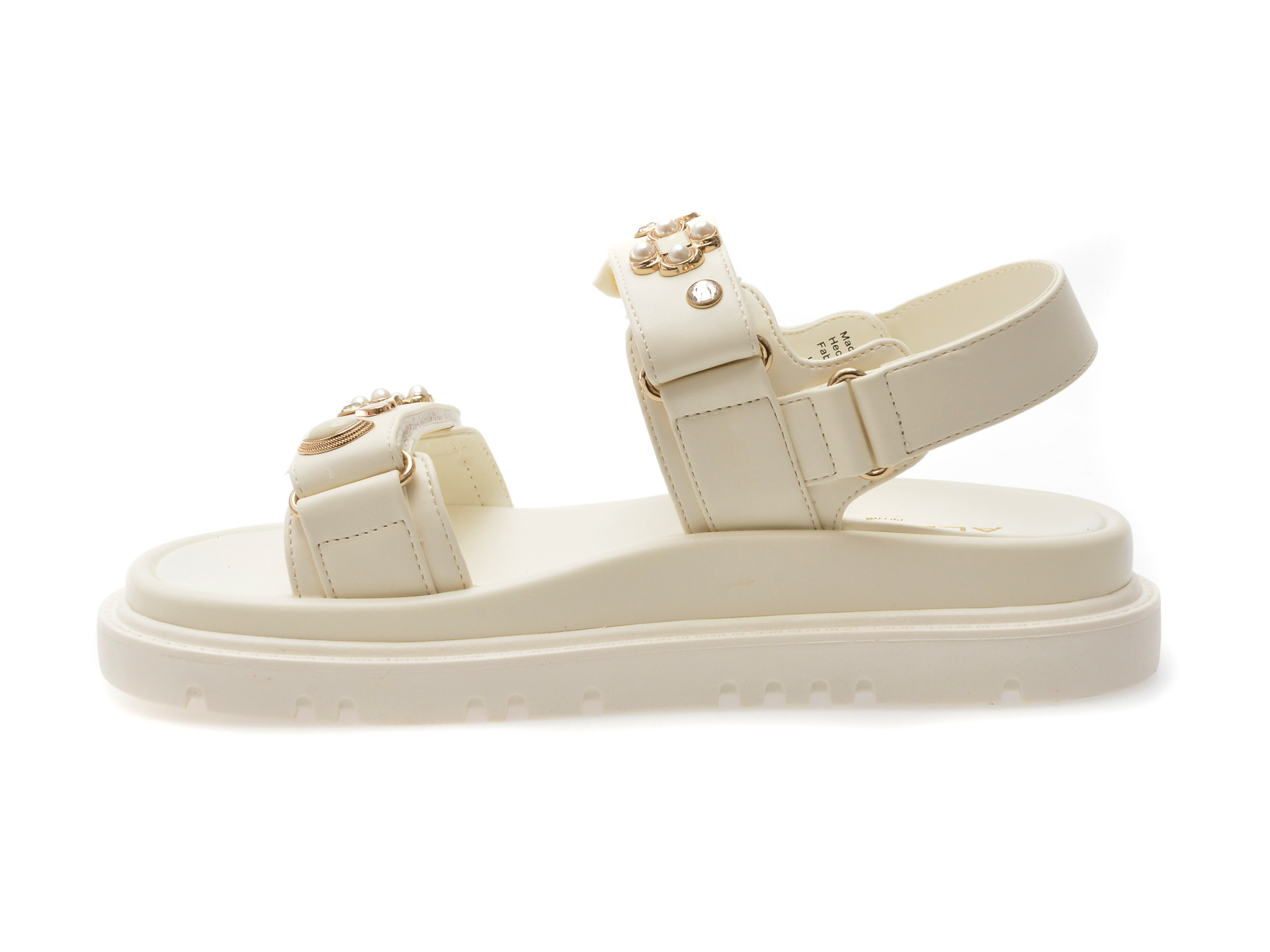 Sandale ALDO albe, GEMIMA 100, din piele ecologica