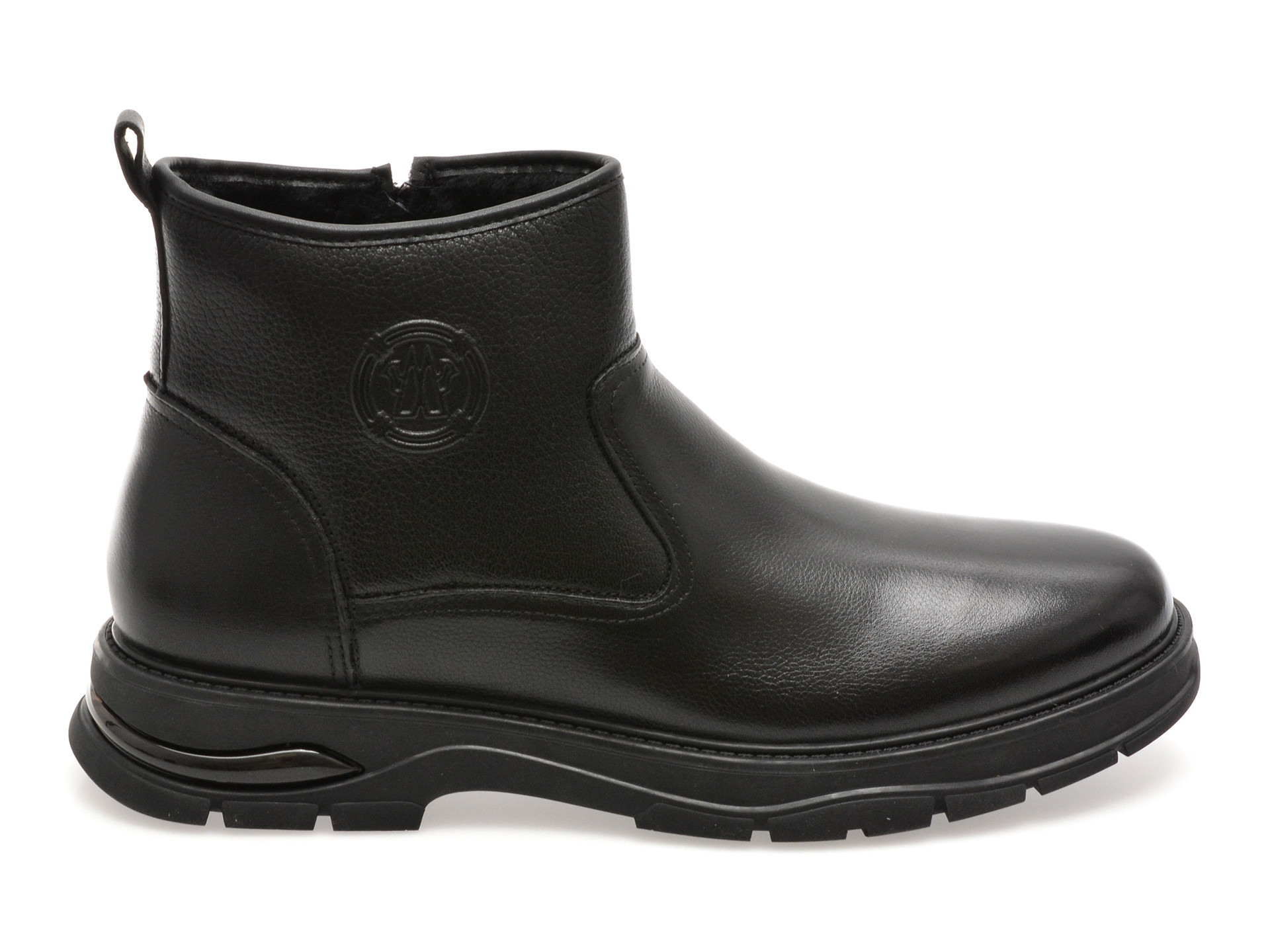 Ghete EPICA negre, 51915, din piele naturala