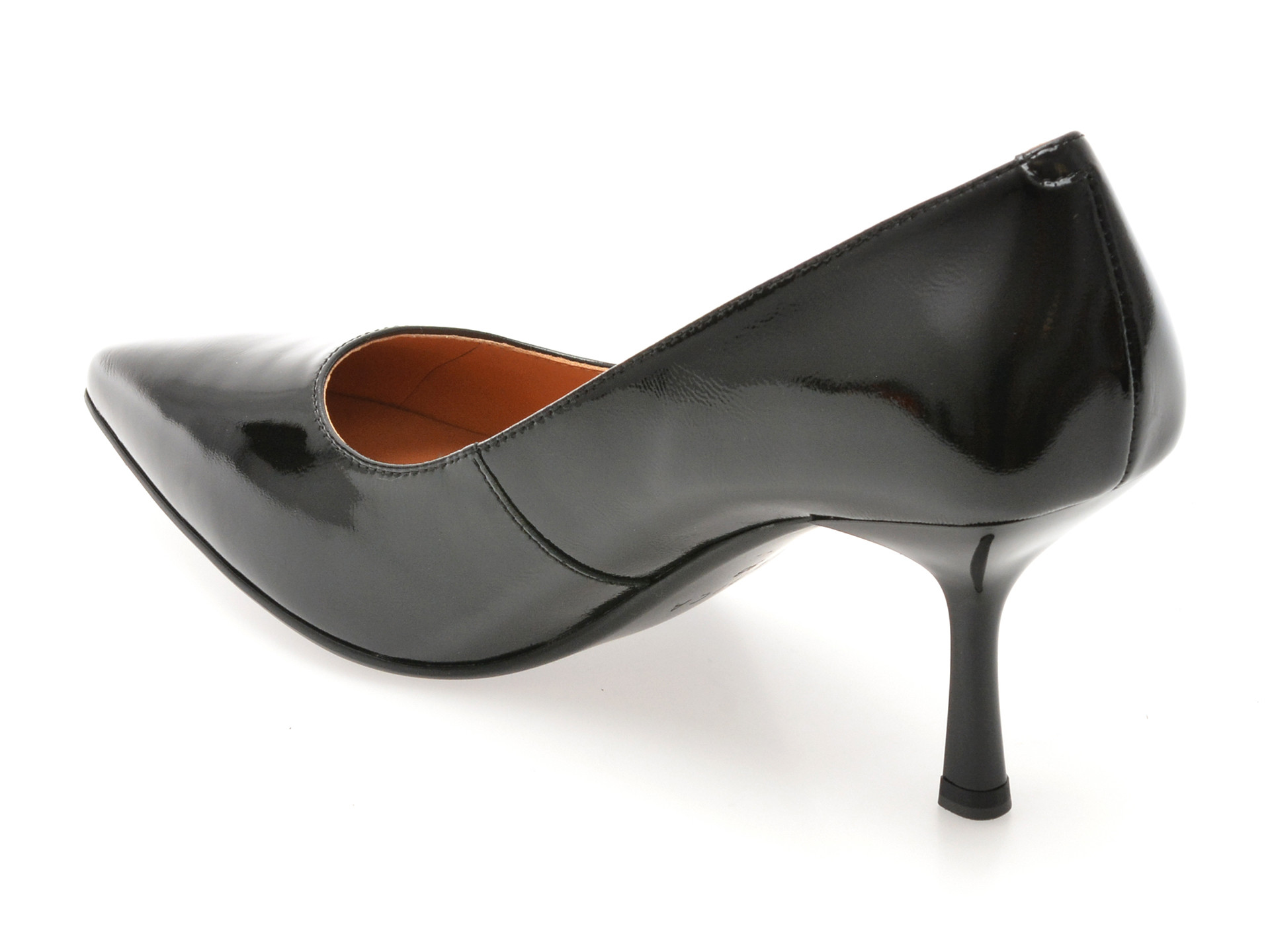 Pantofi eleganti EPICA negri, E301, din piele naturala lacuita