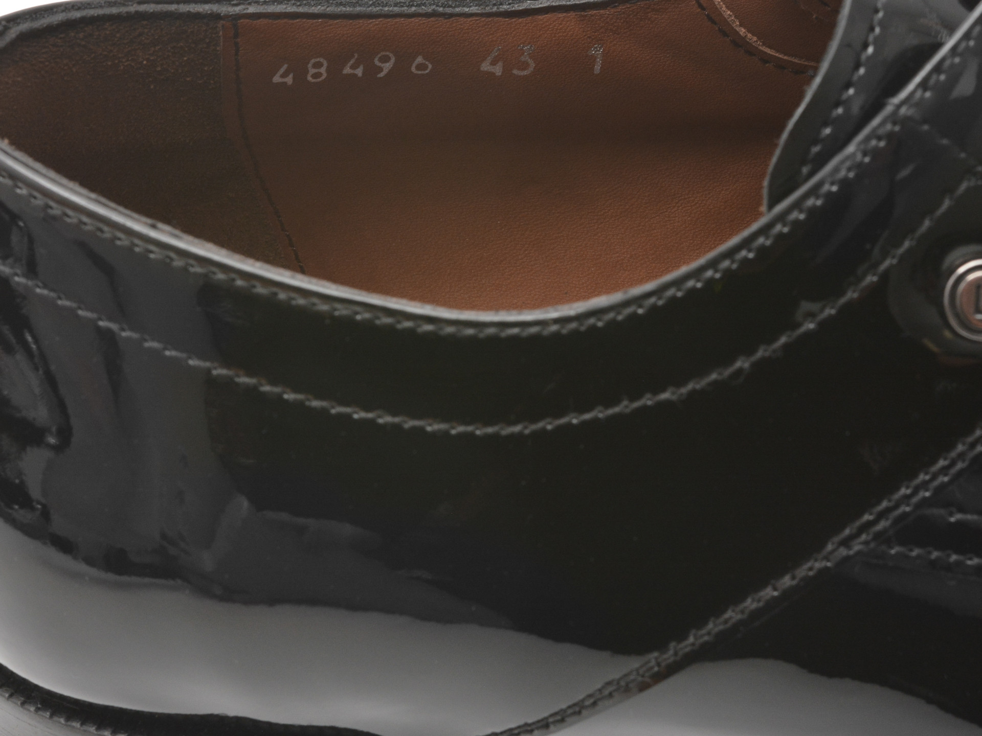 Pantofi eleganti LE COLONEL negri, 48496, din piele naturala lacuita